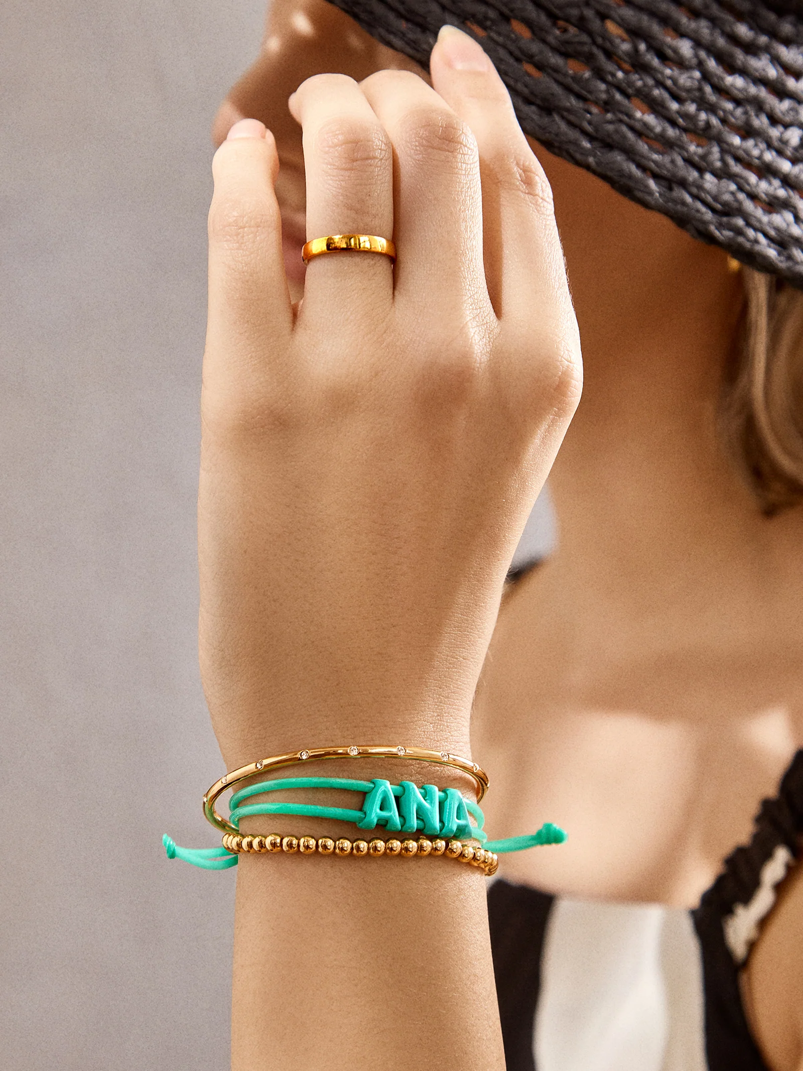 Say It All Custom Slider Bracelet - Turquoise