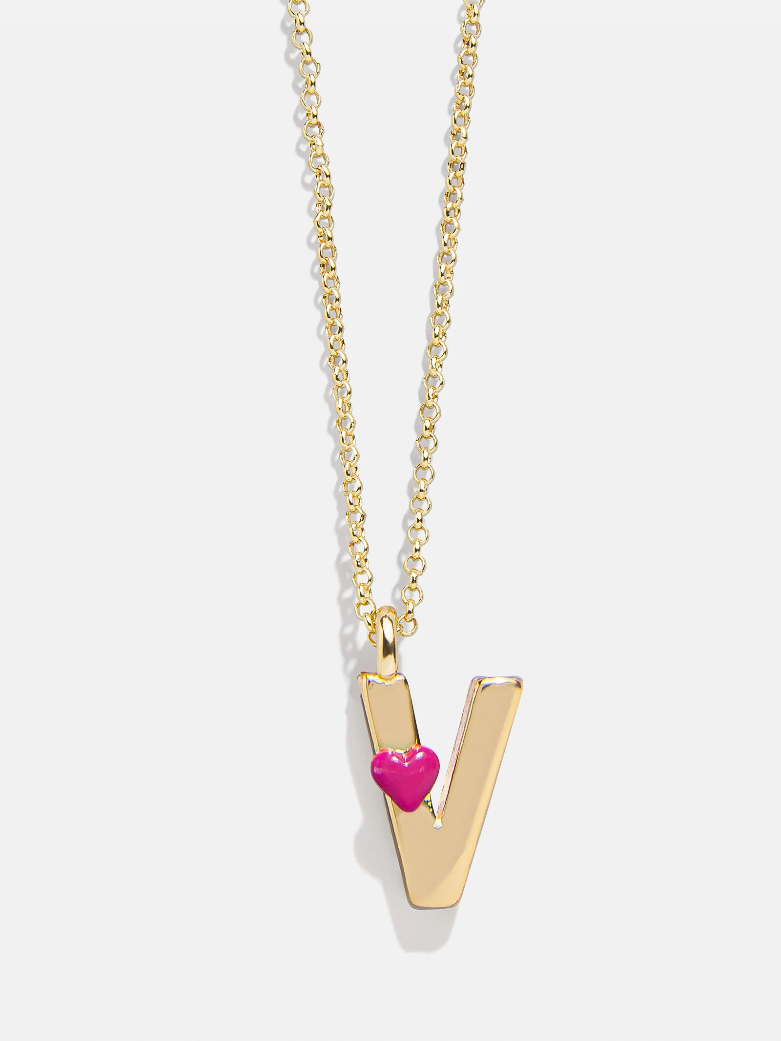 Kids' Heart Initial Necklace - Gold