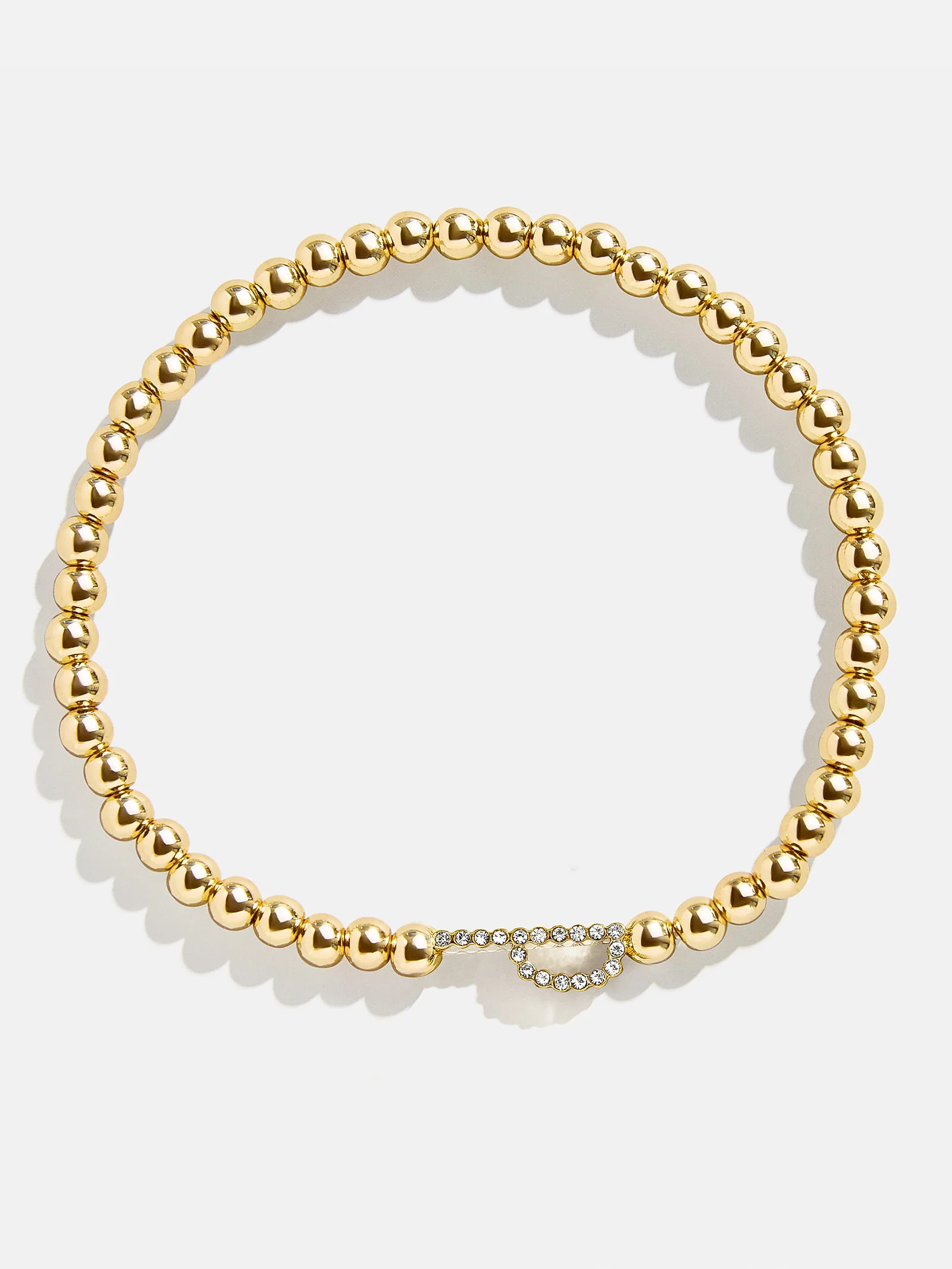 East West Initial Pisa Bracelet - Gold/Pavé