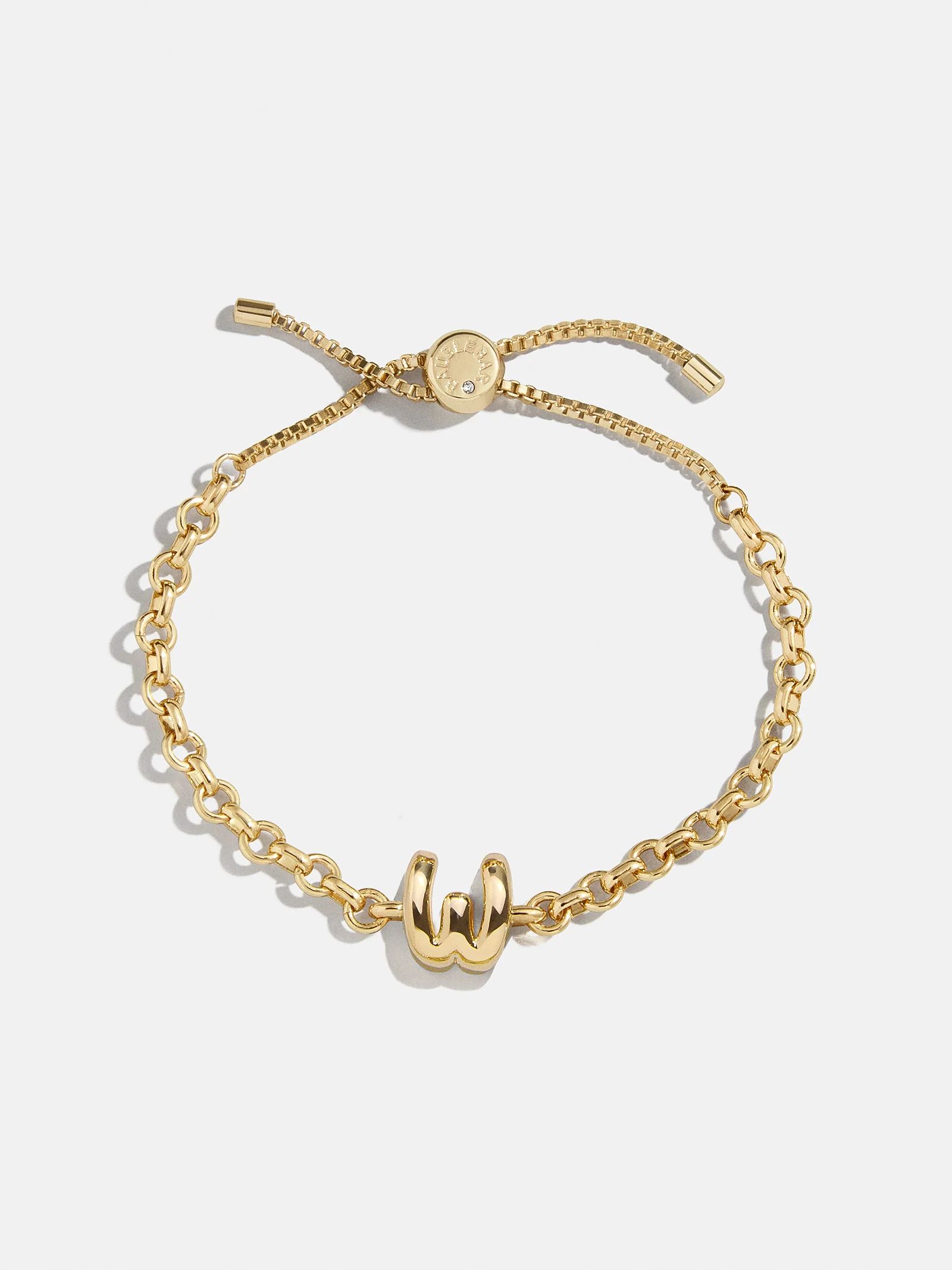 Chunky Bubble Initial Bracelet - Gold