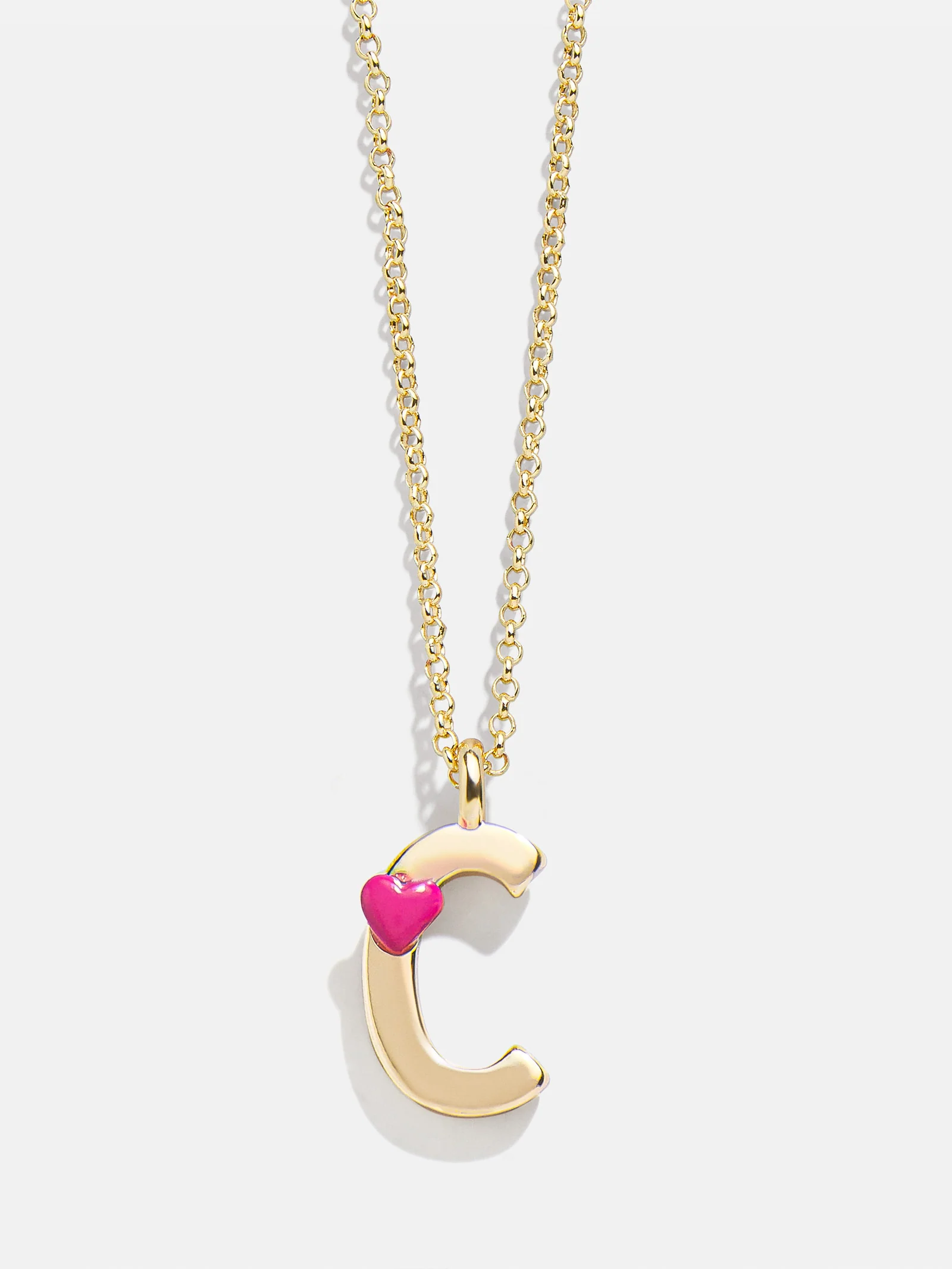 Kids' Heart Initial Necklace - Gold