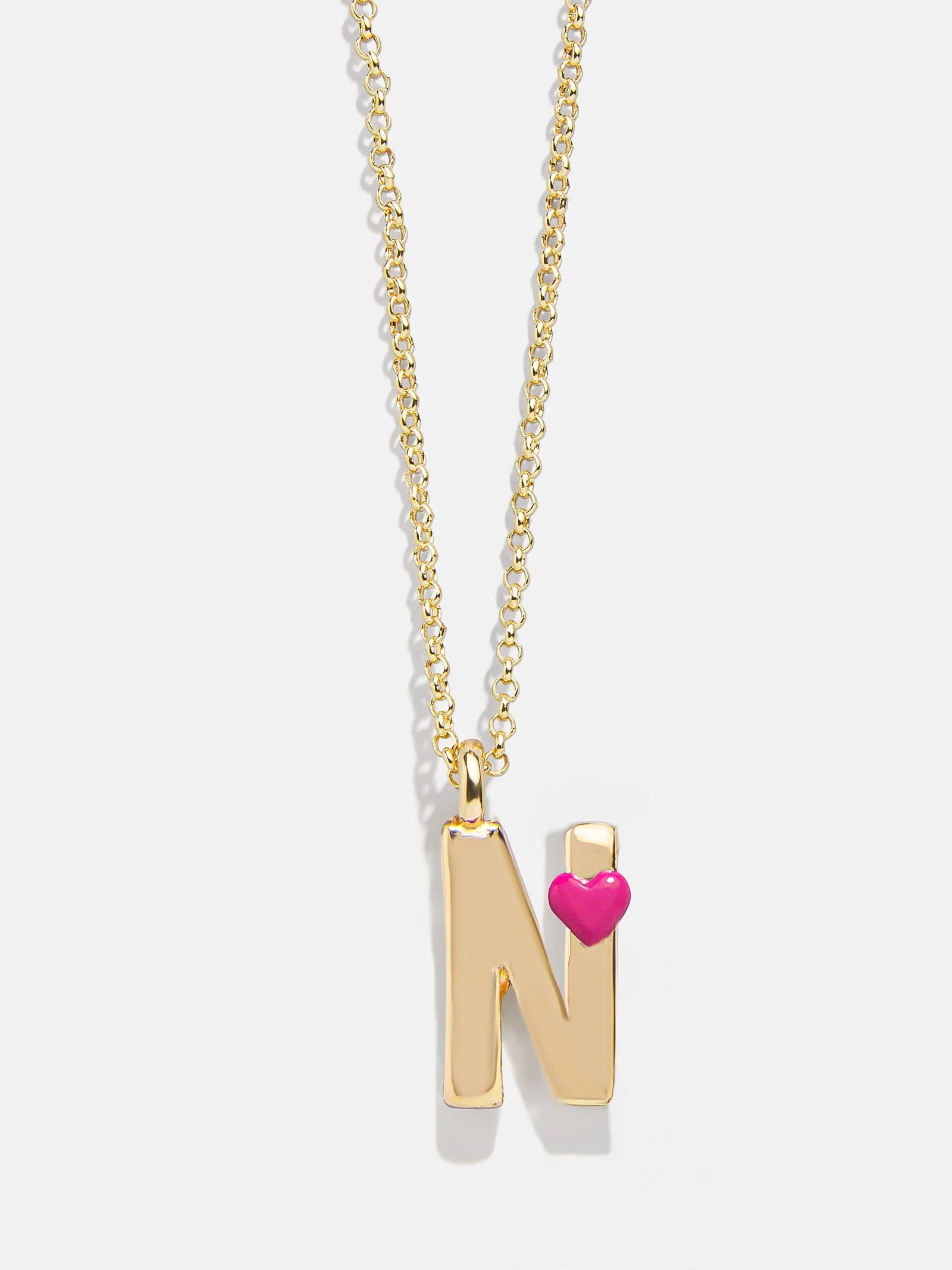 Kids' Heart Initial Necklace - Gold