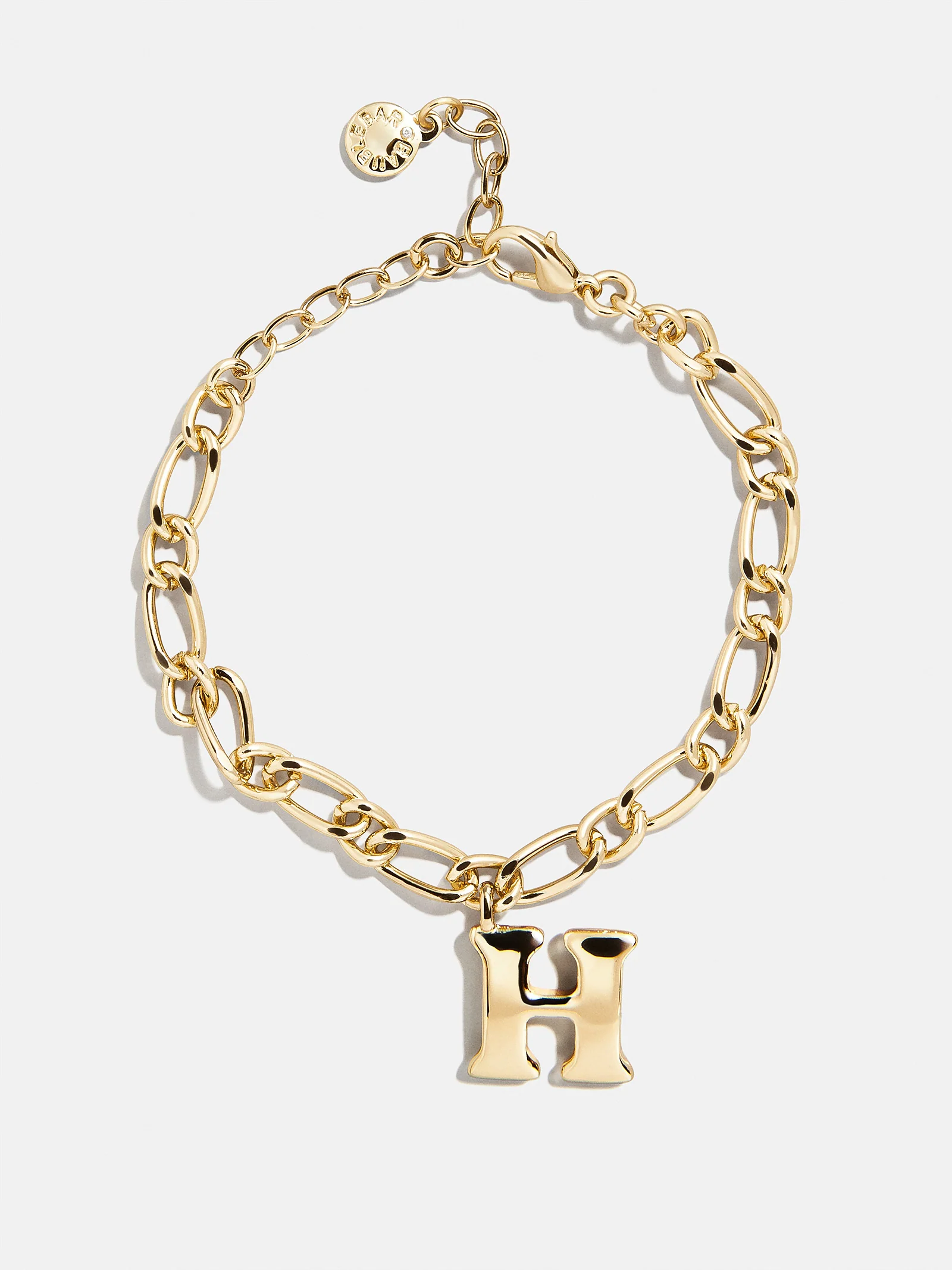 Chunky Charm Initial Bracelet - Gold