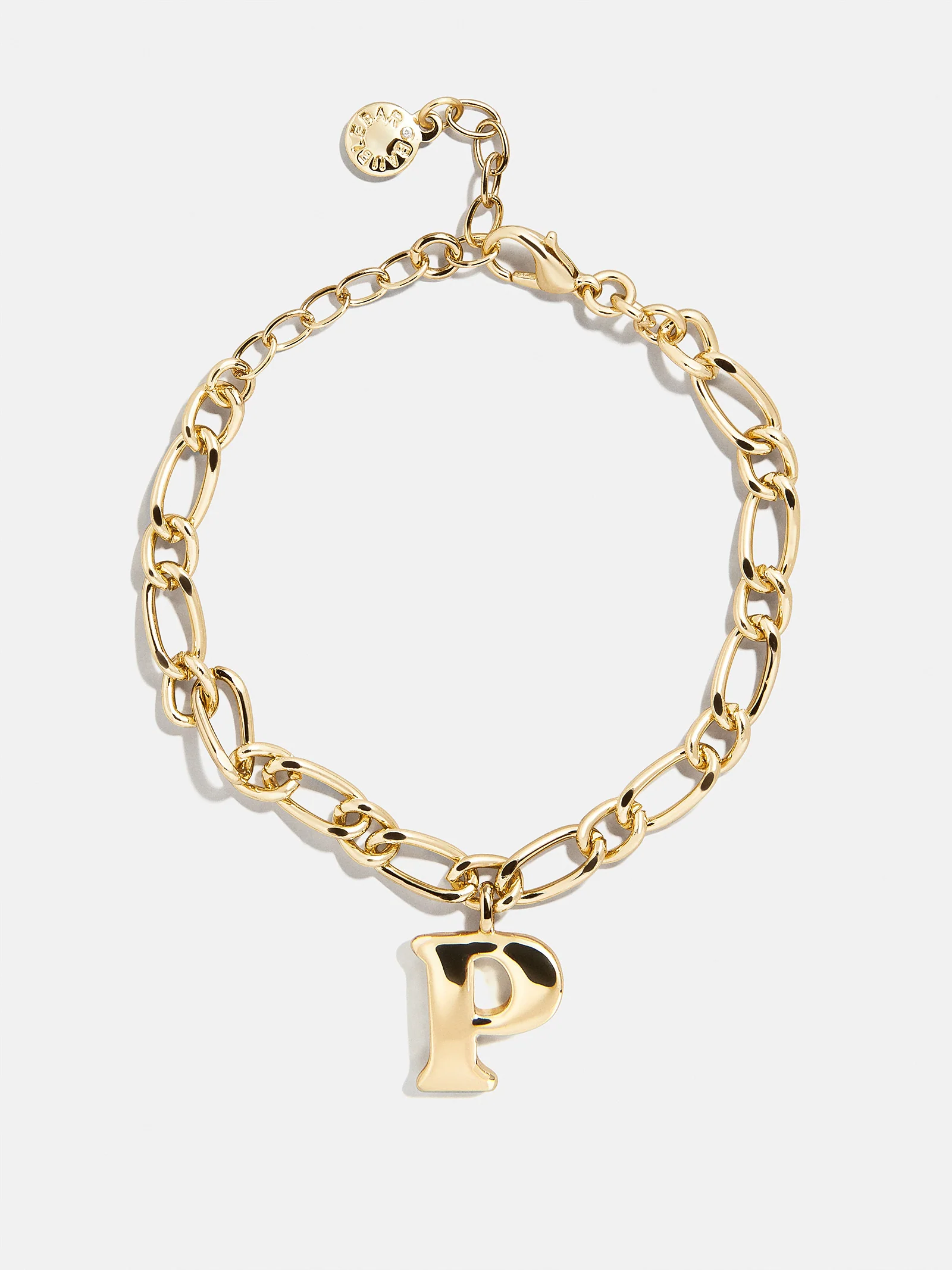 Chunky Charm Initial Bracelet - Gold
