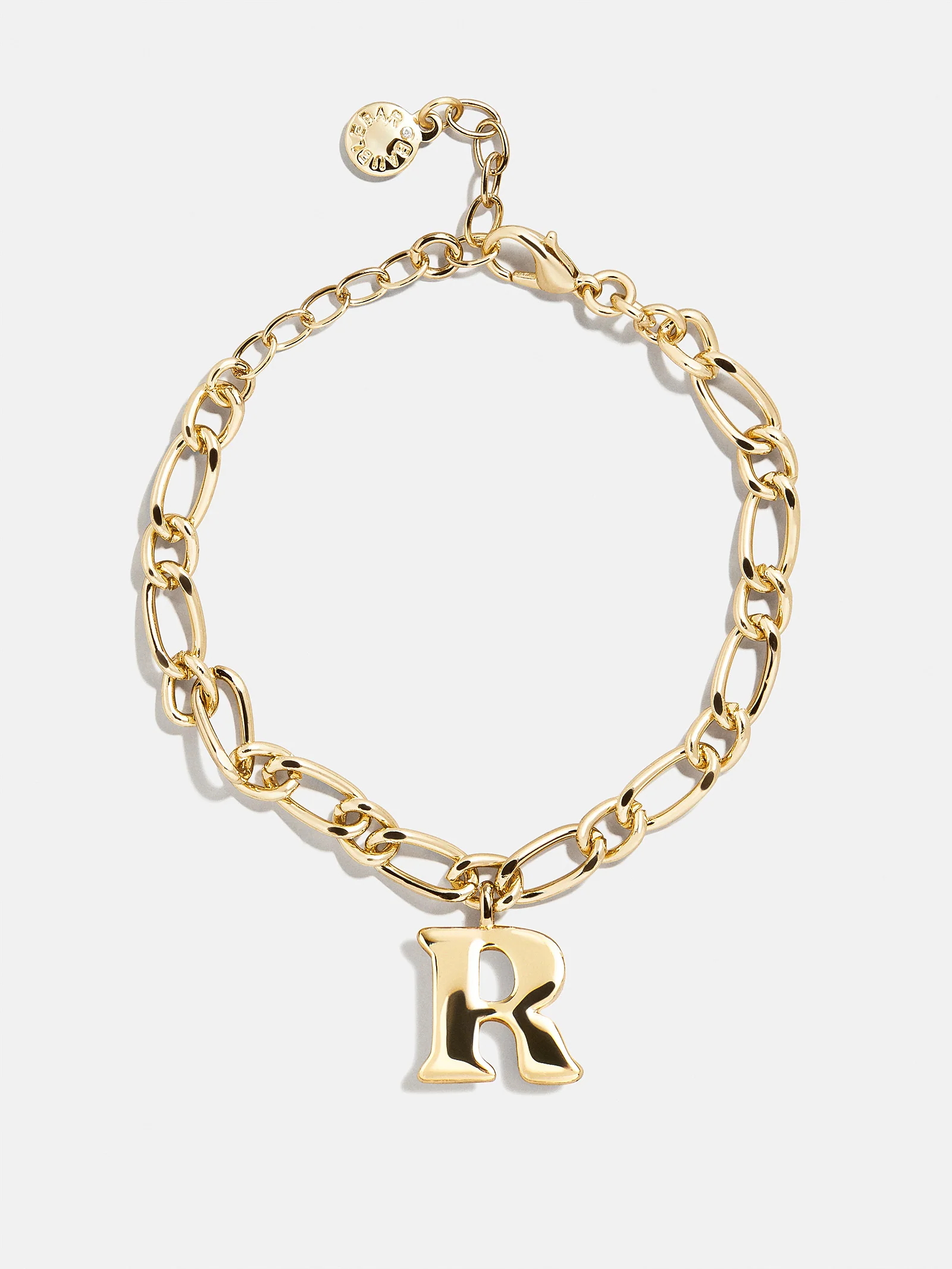 Chunky Charm Initial Bracelet - Gold