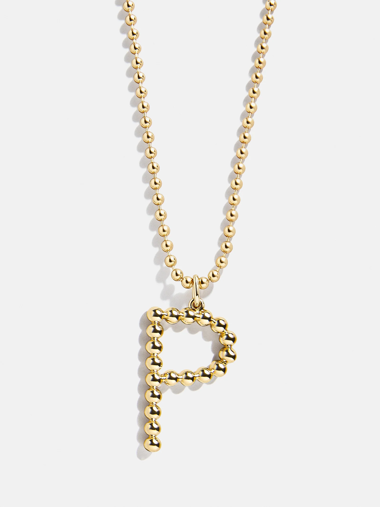 Oversized Initial Pisa Necklace - Gold
