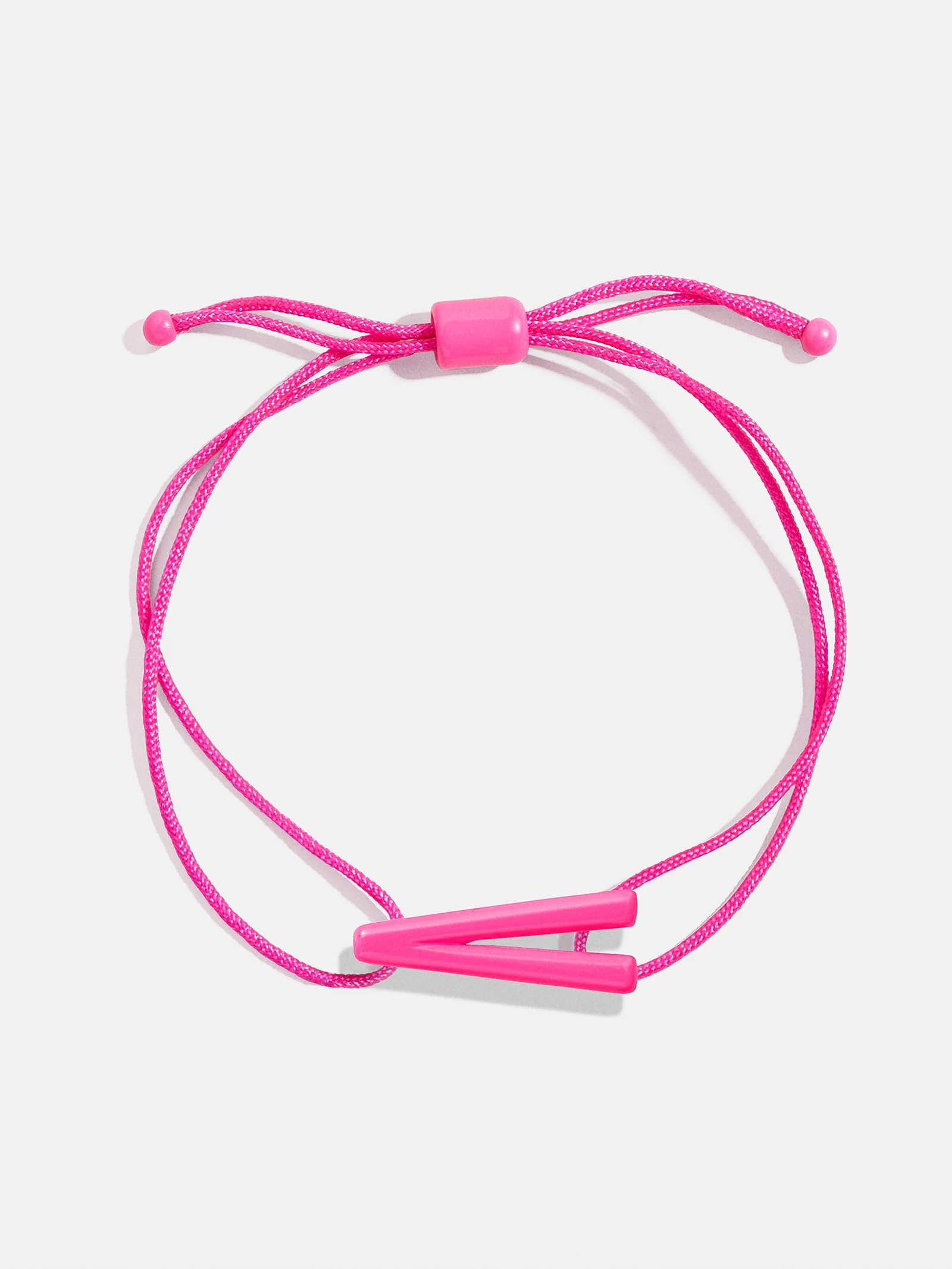East West Initial Cord Bracelet - Hot Pink