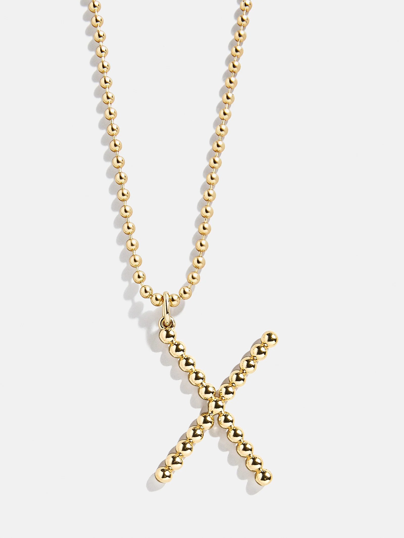Oversized Initial Pisa Necklace - Gold