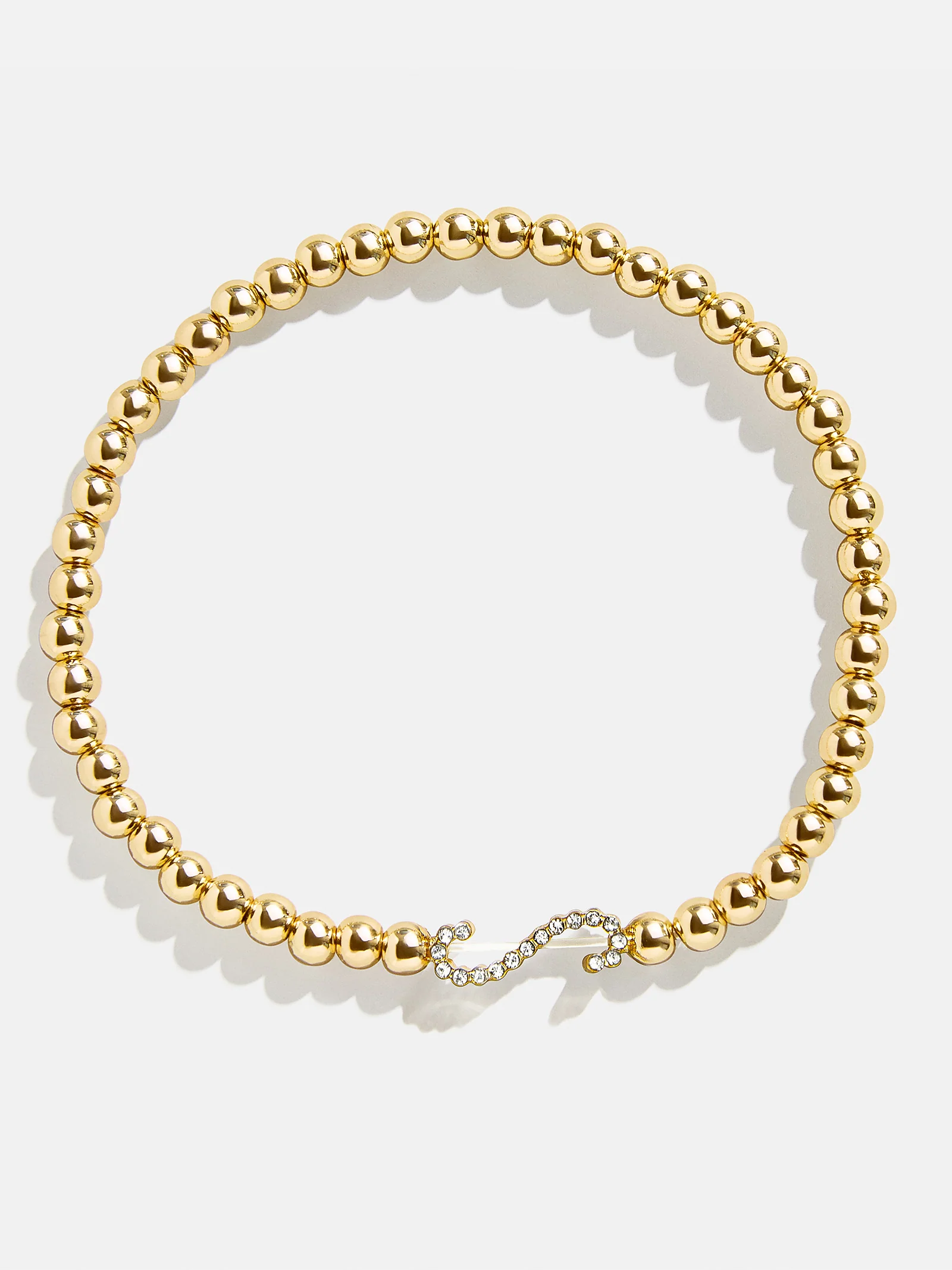 East West Initial Pisa Bracelet - Gold/Pavé