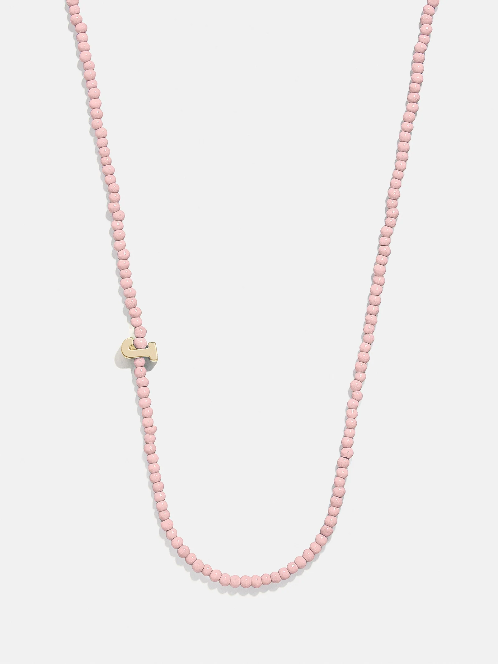 Rose Quartz Semi-Precious Initial Necklace - Rose Quartz