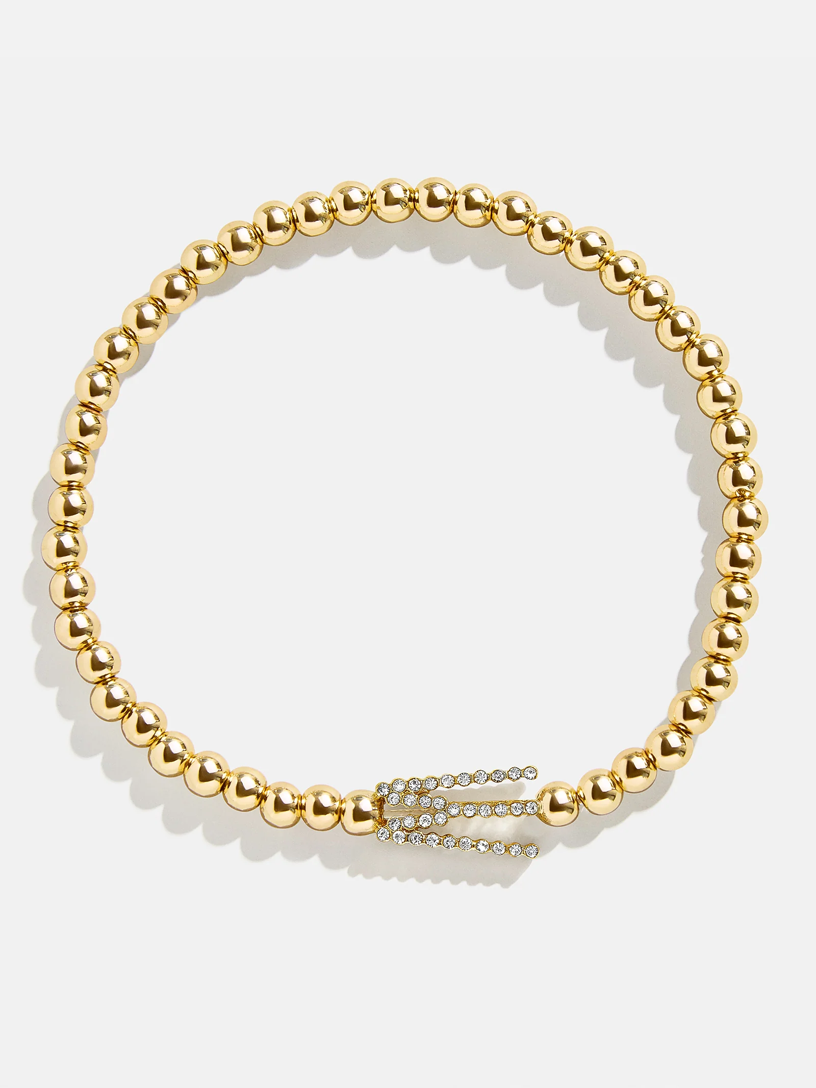 East West Initial Pisa Bracelet - Gold/Pavé