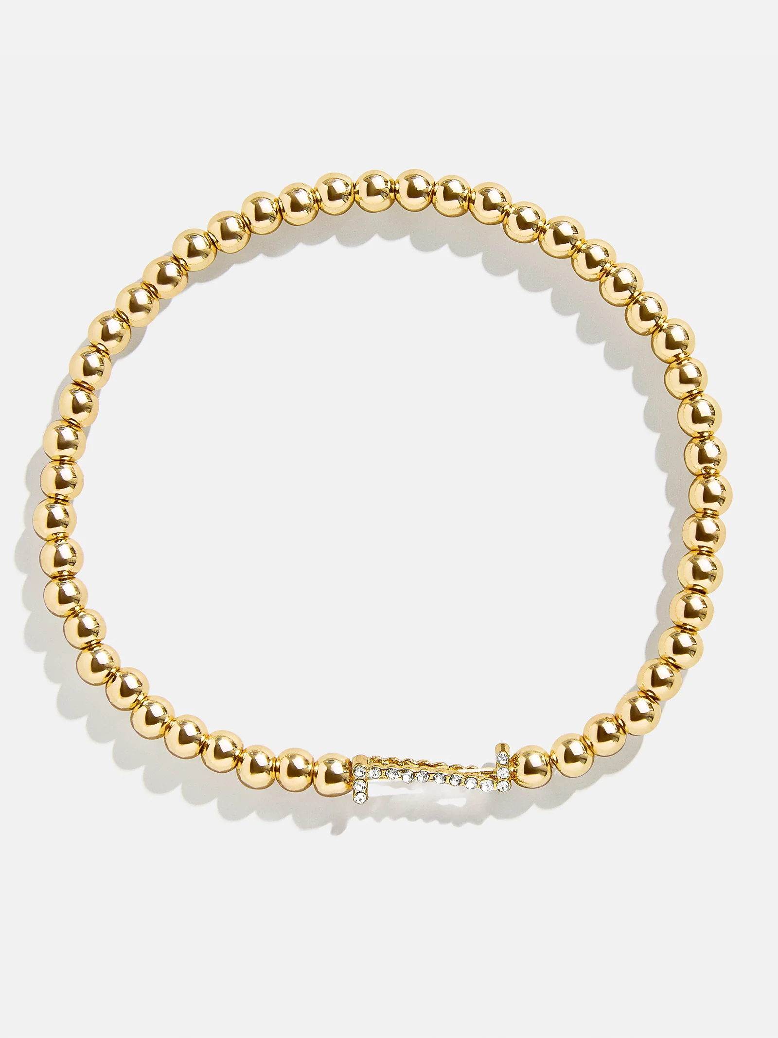 East West Initial Pisa Bracelet - Gold/Pavé