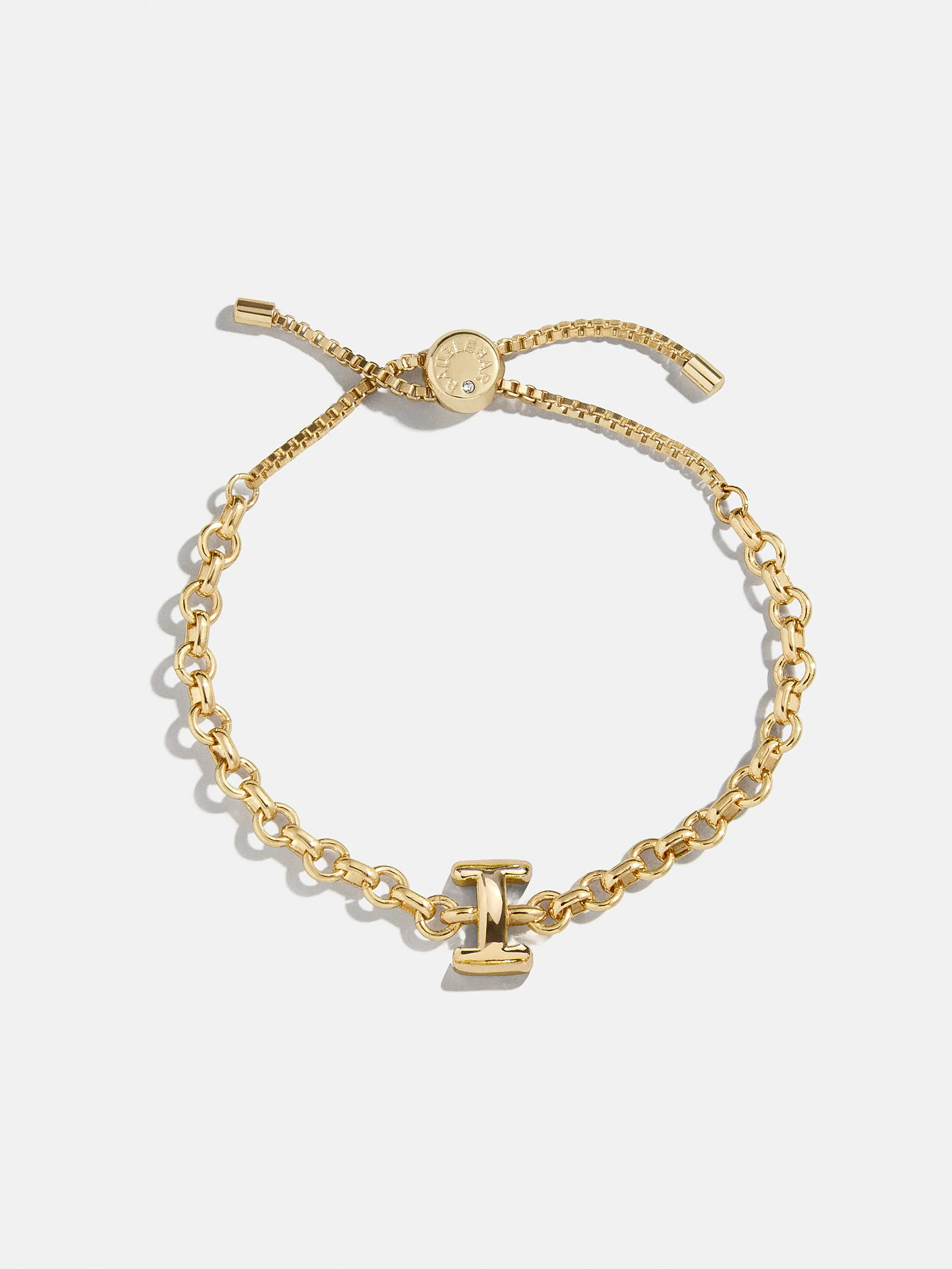 Chunky Bubble Initial Bracelet - Gold