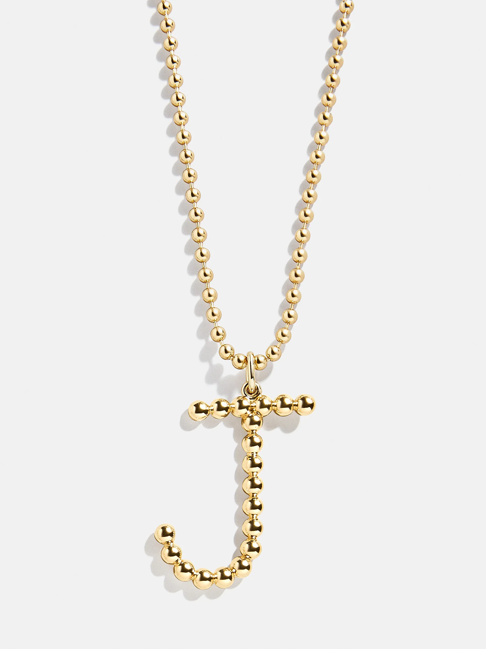 Oversized Initial Pisa Necklace - Gold