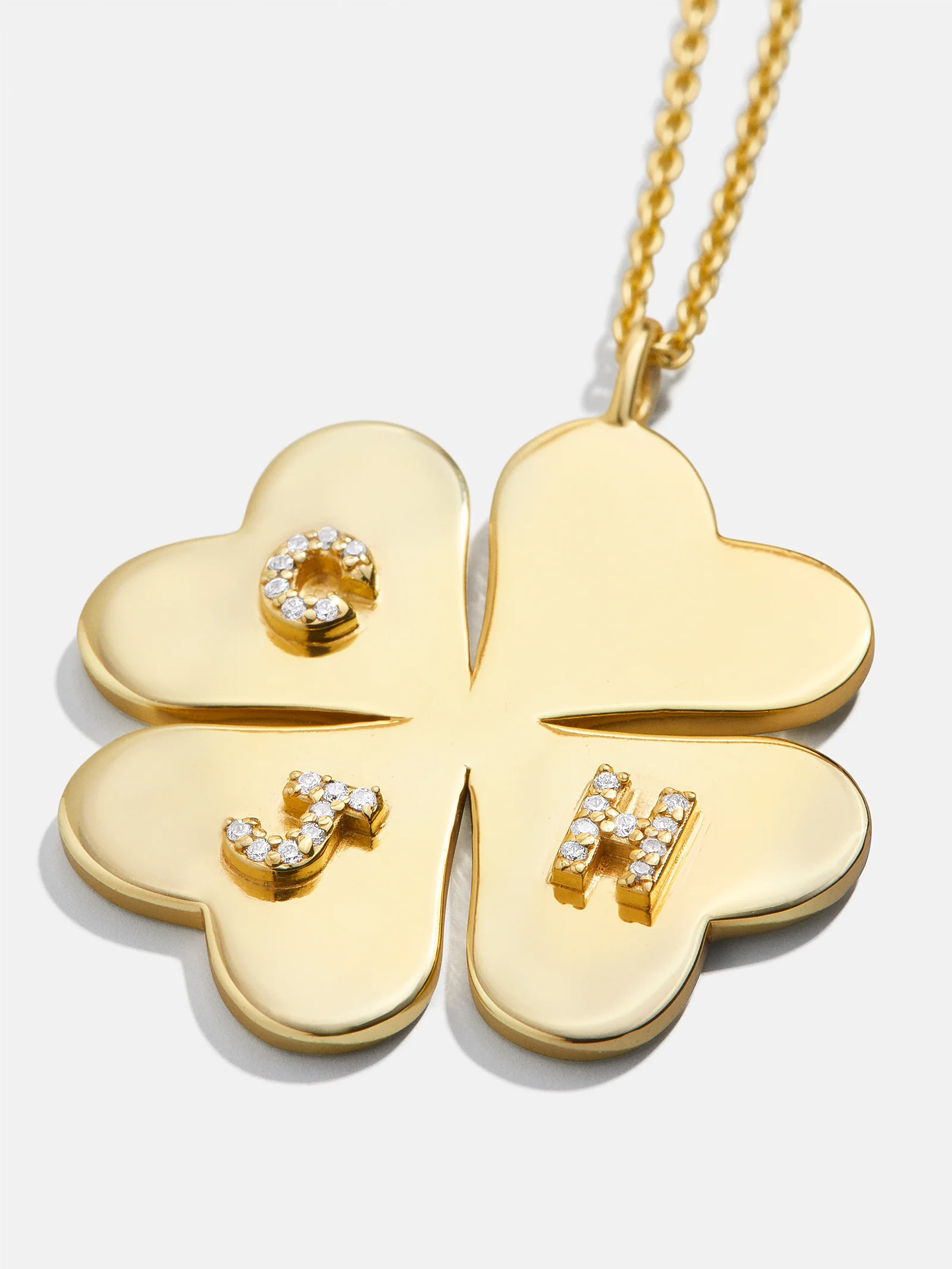 Clover 18K Gold Custom Pendant Necklace - 18K Gold Plated Sterling Silver