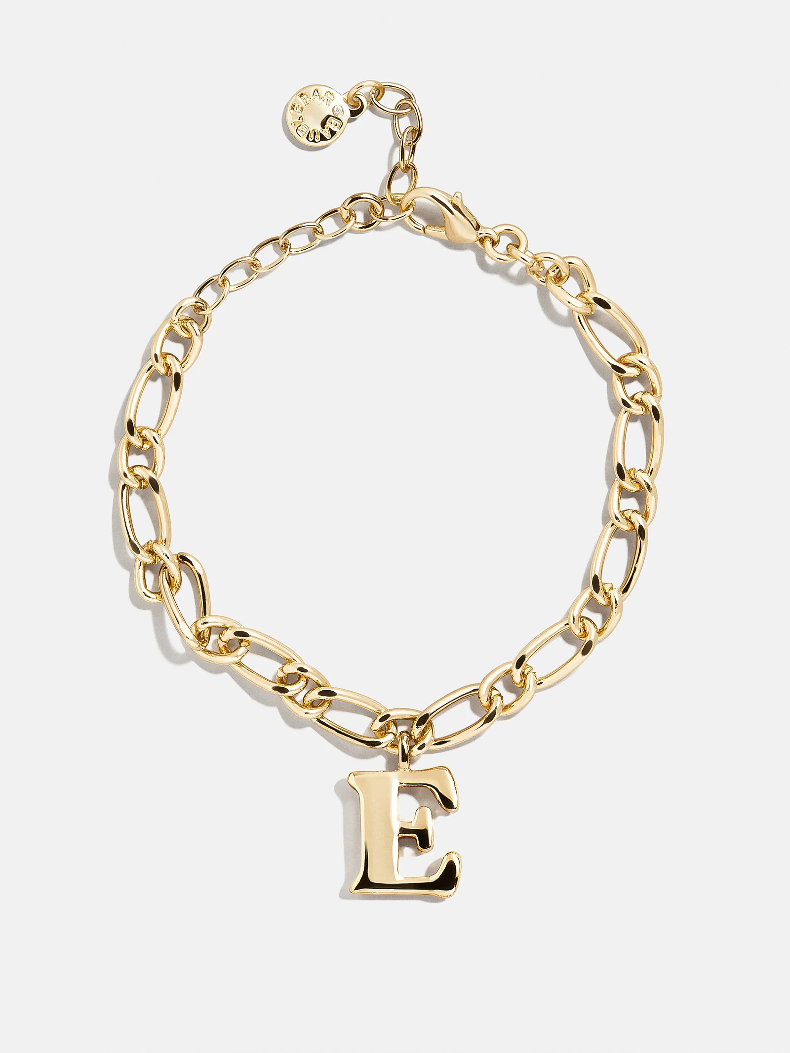 Chunky Charm Initial Bracelet - Gold