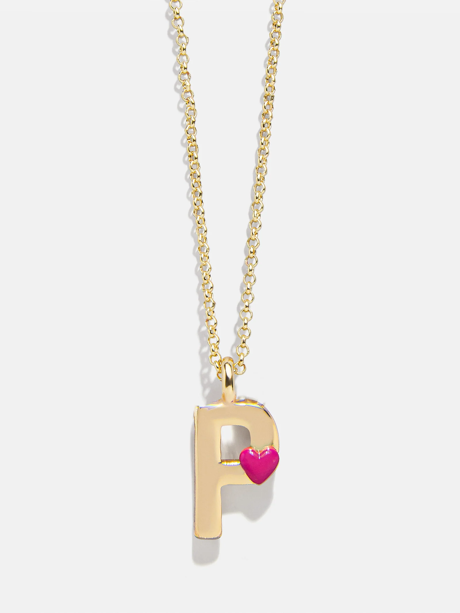 Kids' Heart Initial Necklace - Gold