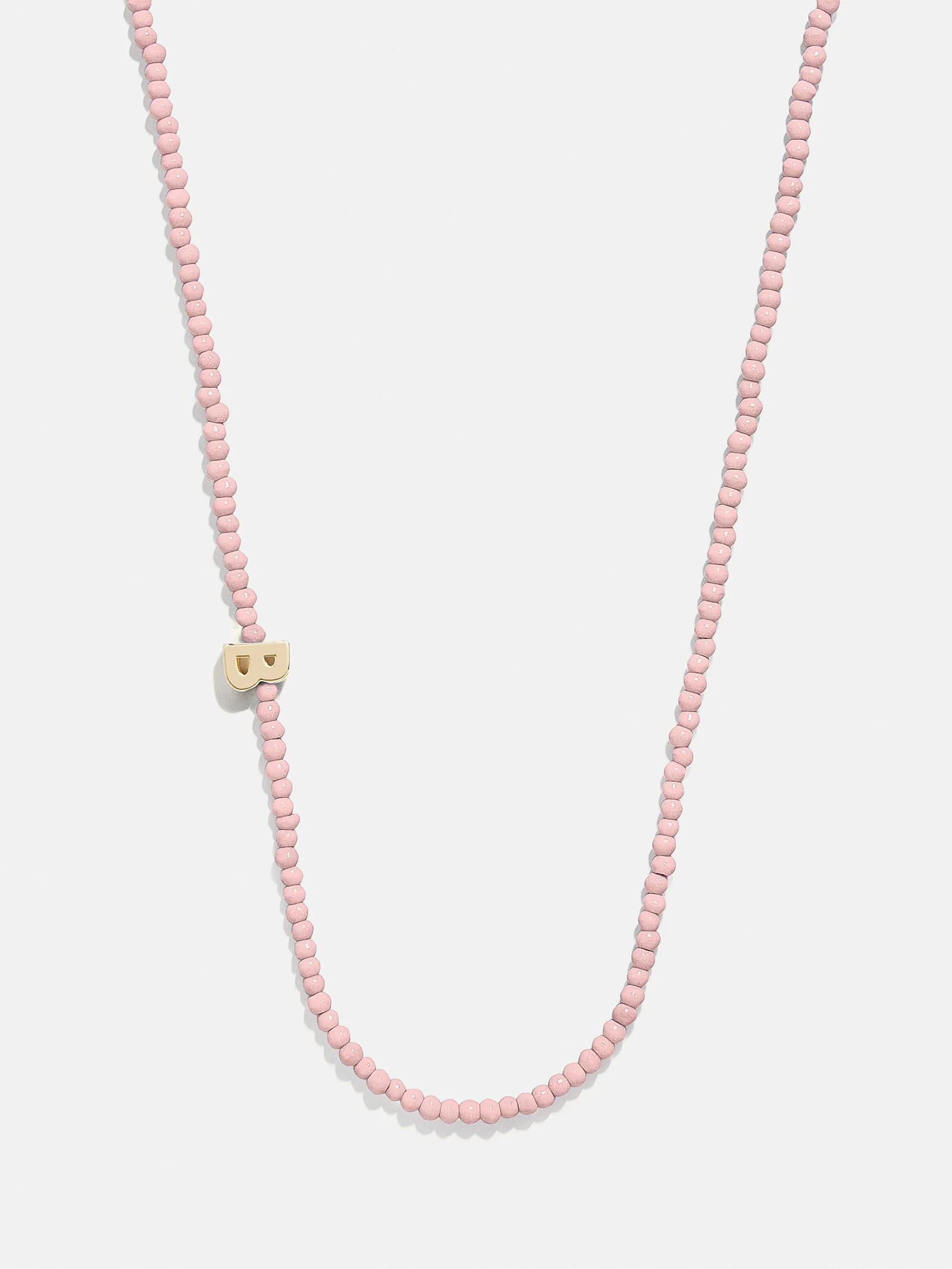 Rose Quartz Semi-Precious Initial Necklace - Rose Quartz