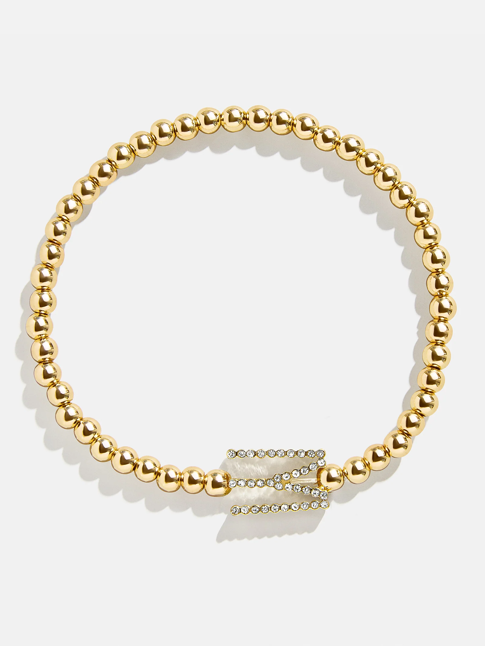 East West Initial Pisa Bracelet - Gold/Pavé
