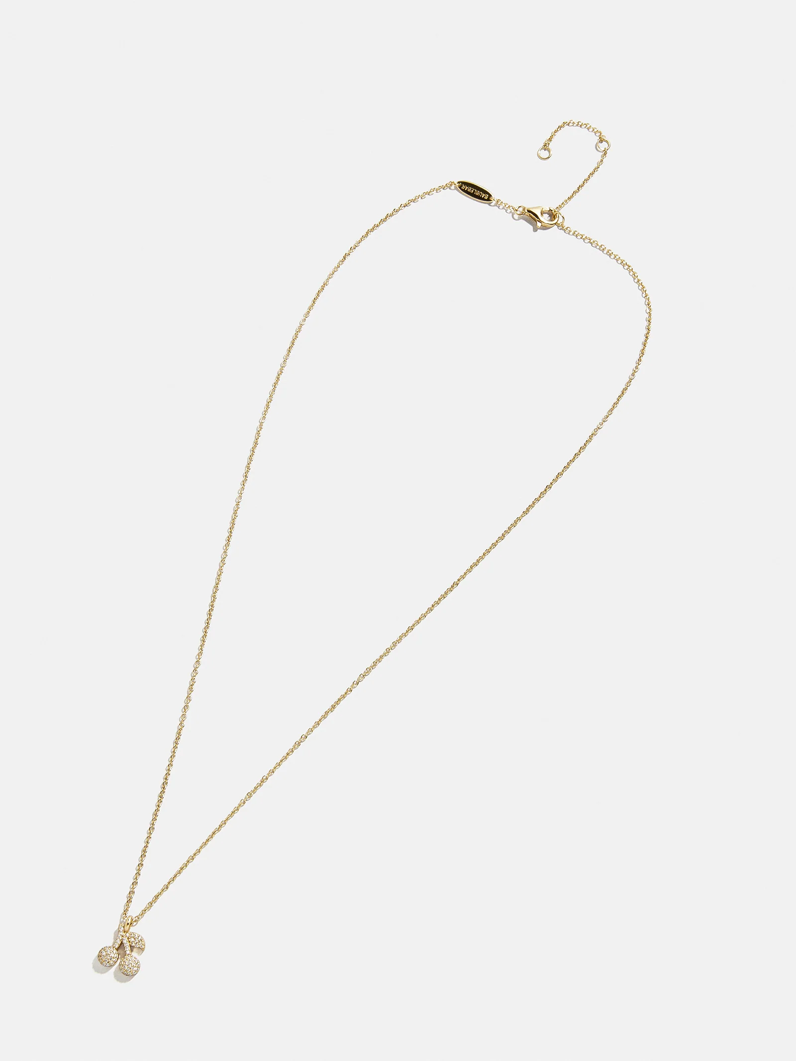 18K Gold Motif Necklace - Cherry