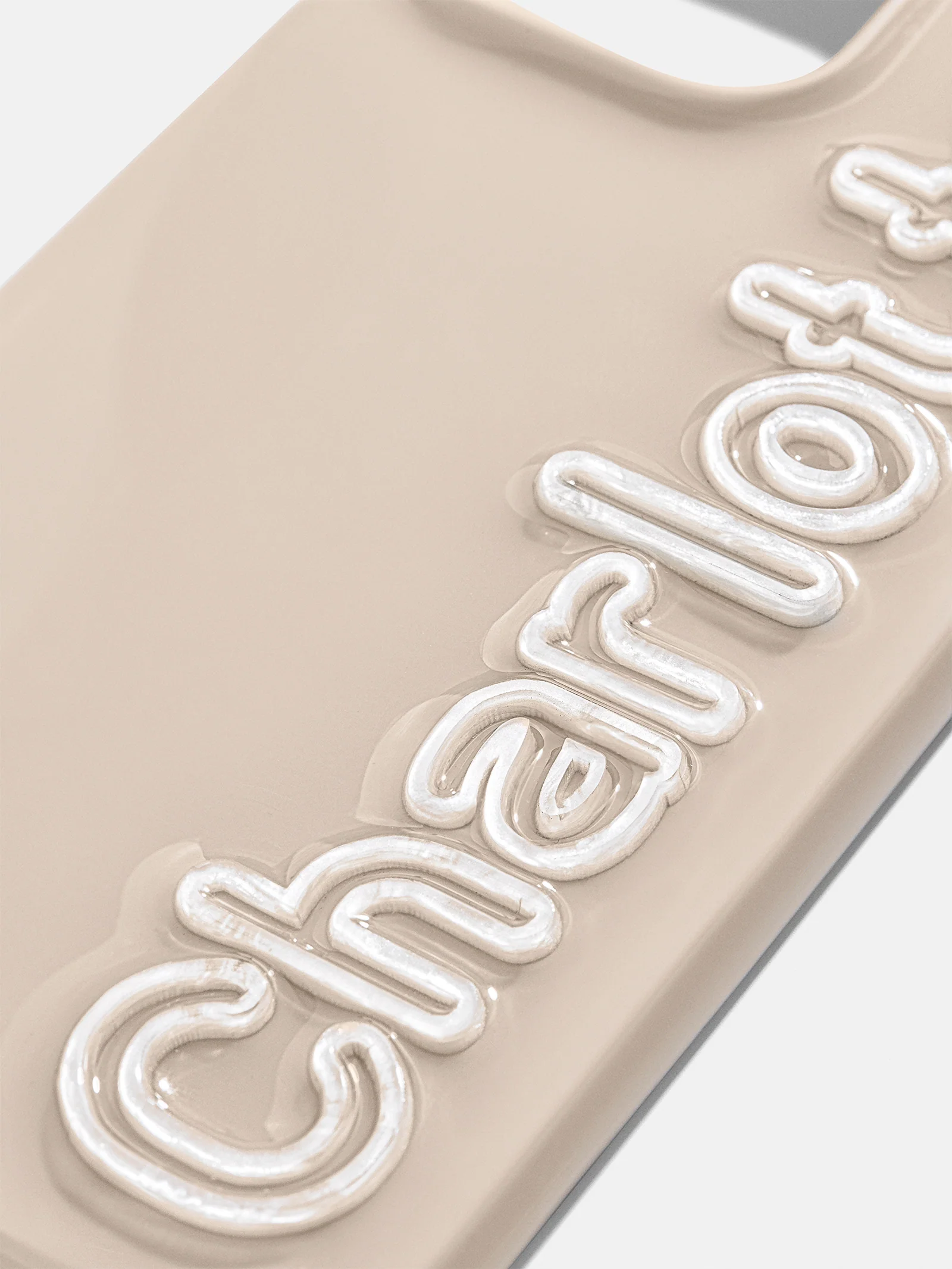 All the Beige Custom iPhone Case - Beige/White
