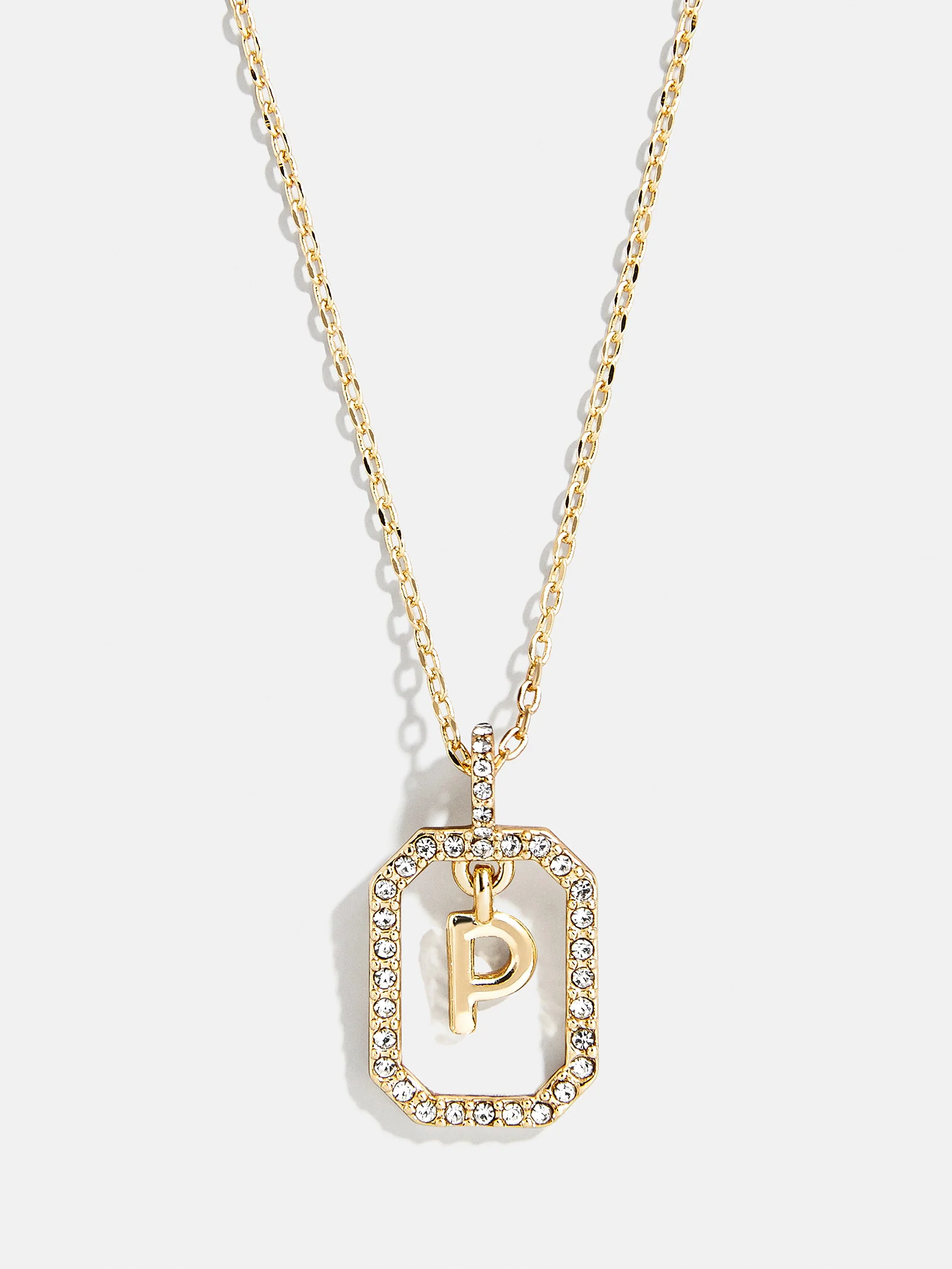 Alicia Initial Necklace - Gold/Pavé