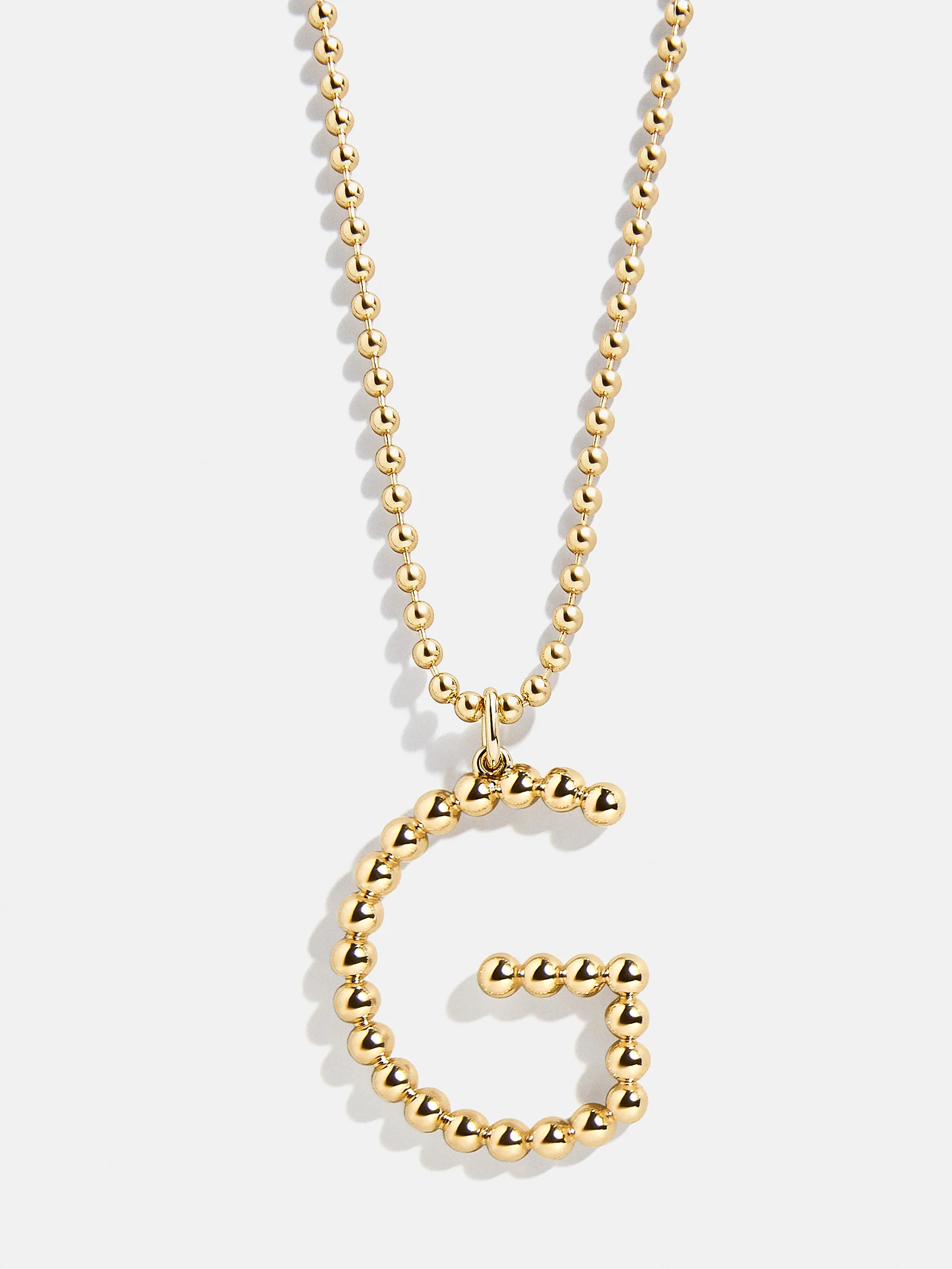 Oversized Initial Pisa Necklace - Gold