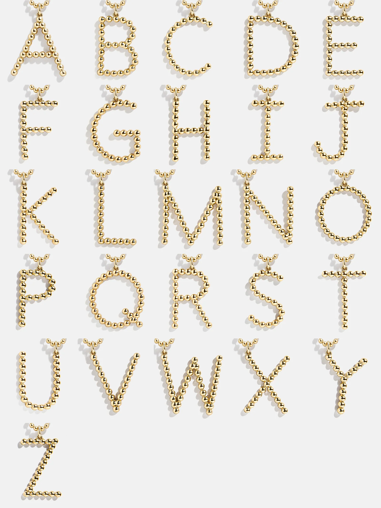 Oversized Initial Pisa Necklace - Gold