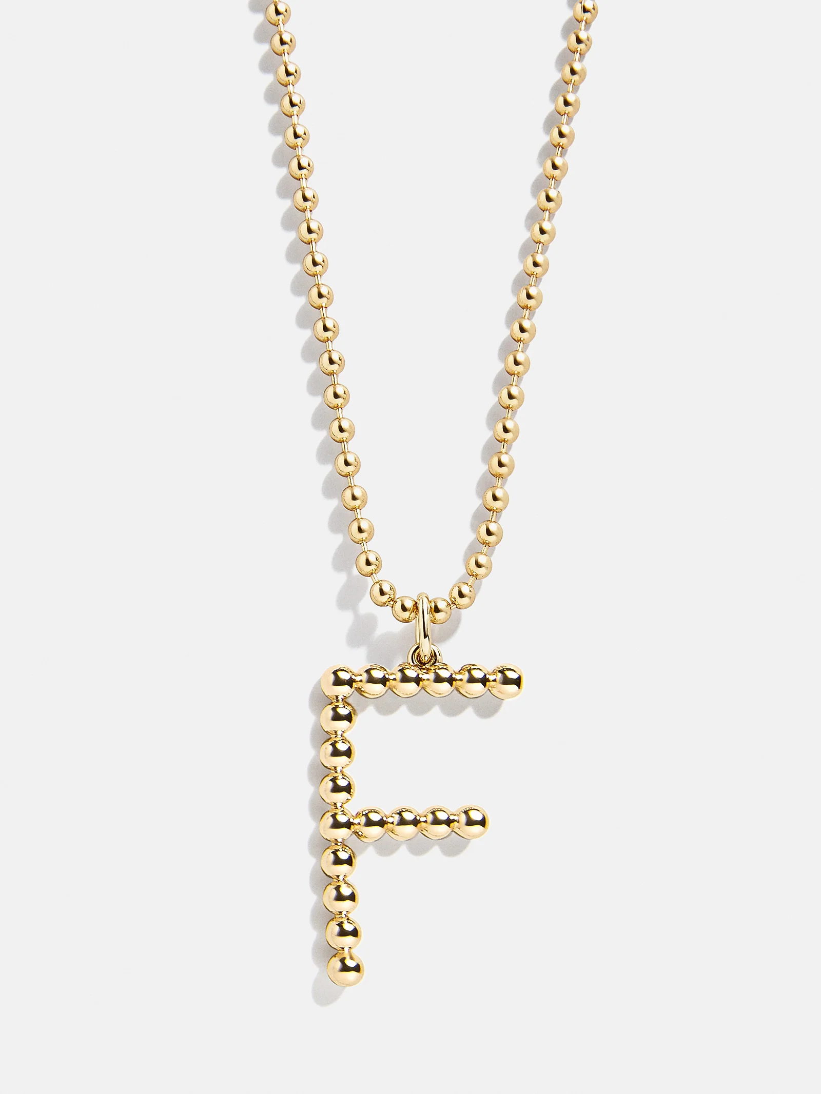 Oversized Initial Pisa Necklace - Gold