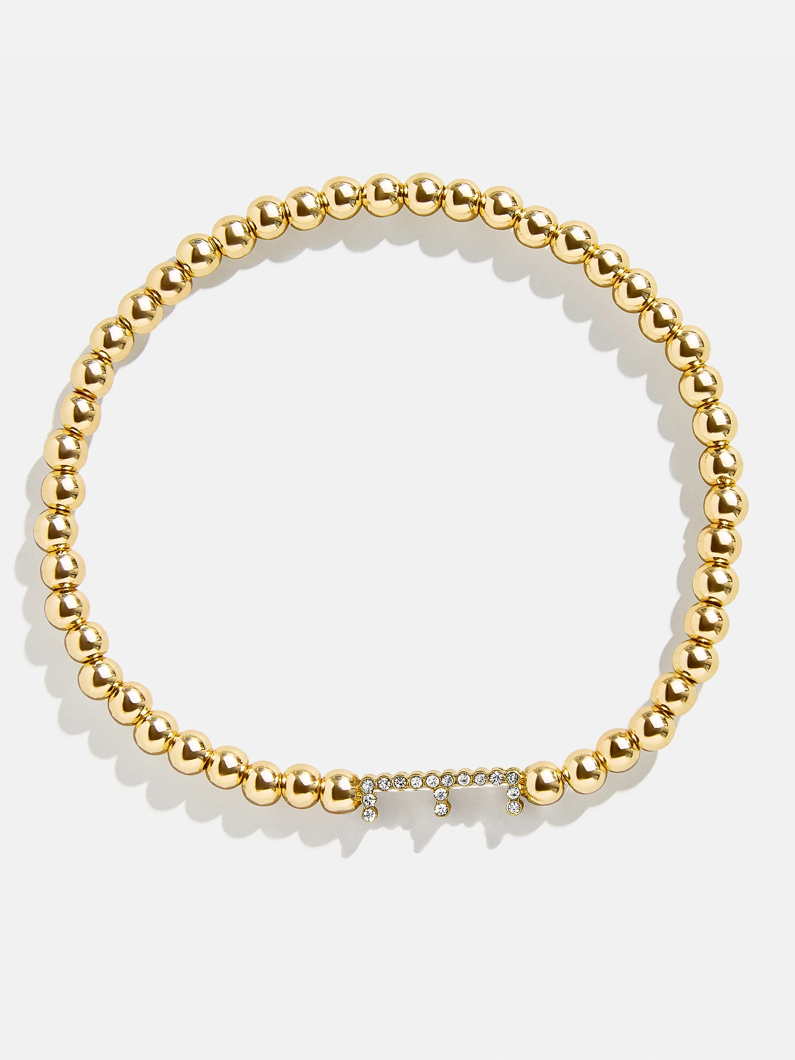 East West Initial Pisa Bracelet - Gold/Pavé