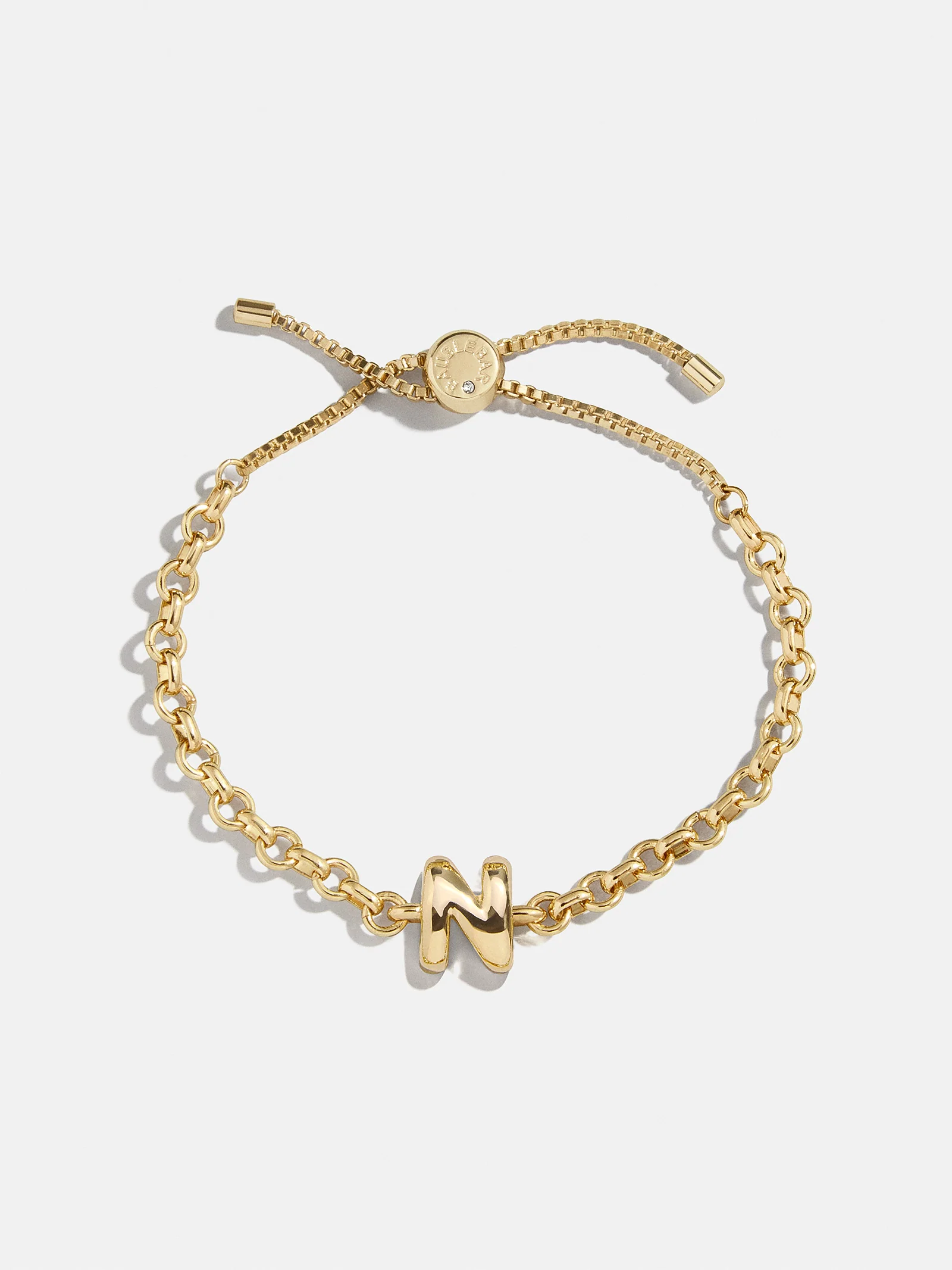 Chunky Bubble Initial Bracelet - Gold