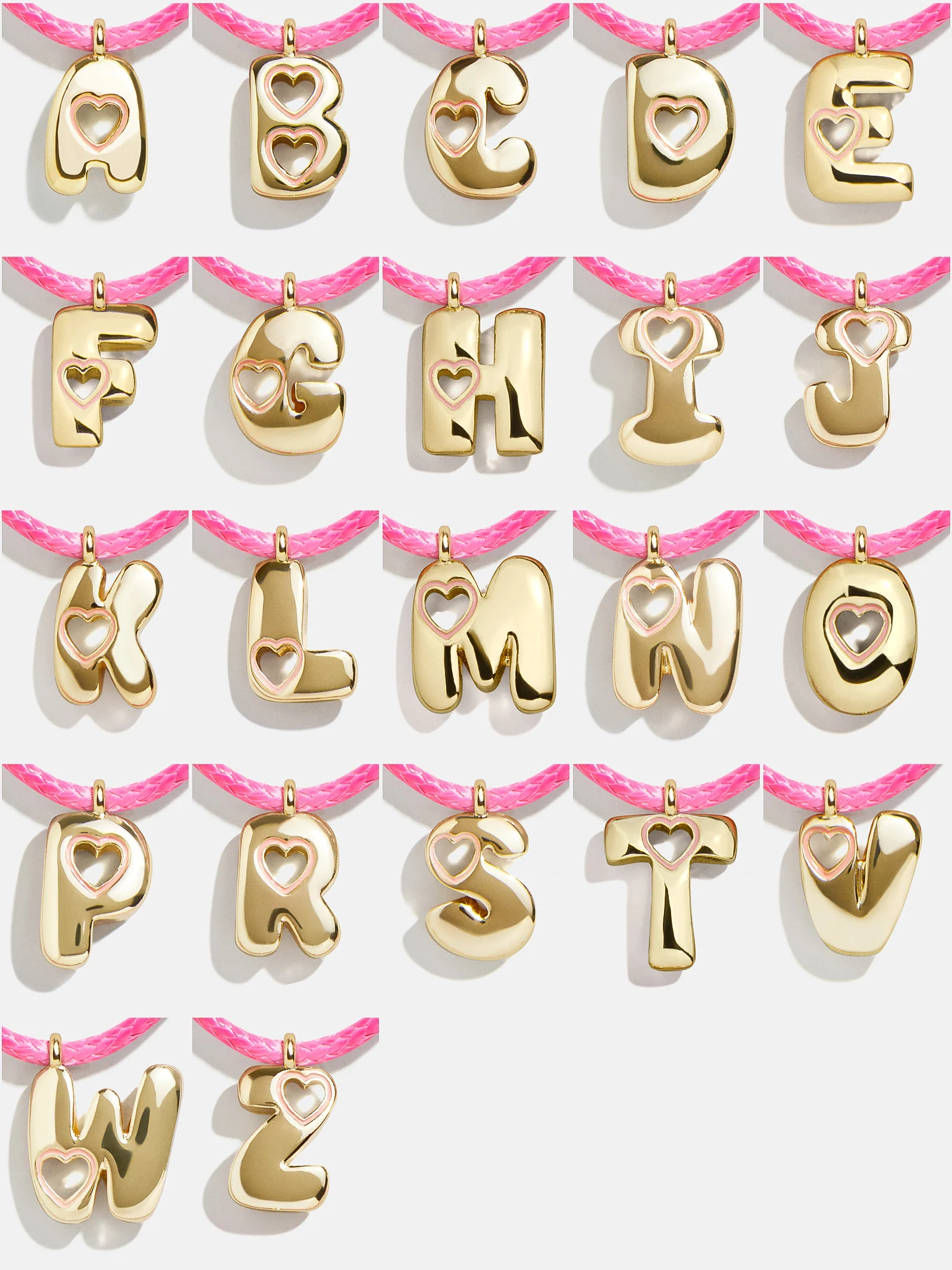 Pretty in Pink Kids Initial Necklace - Light Pink