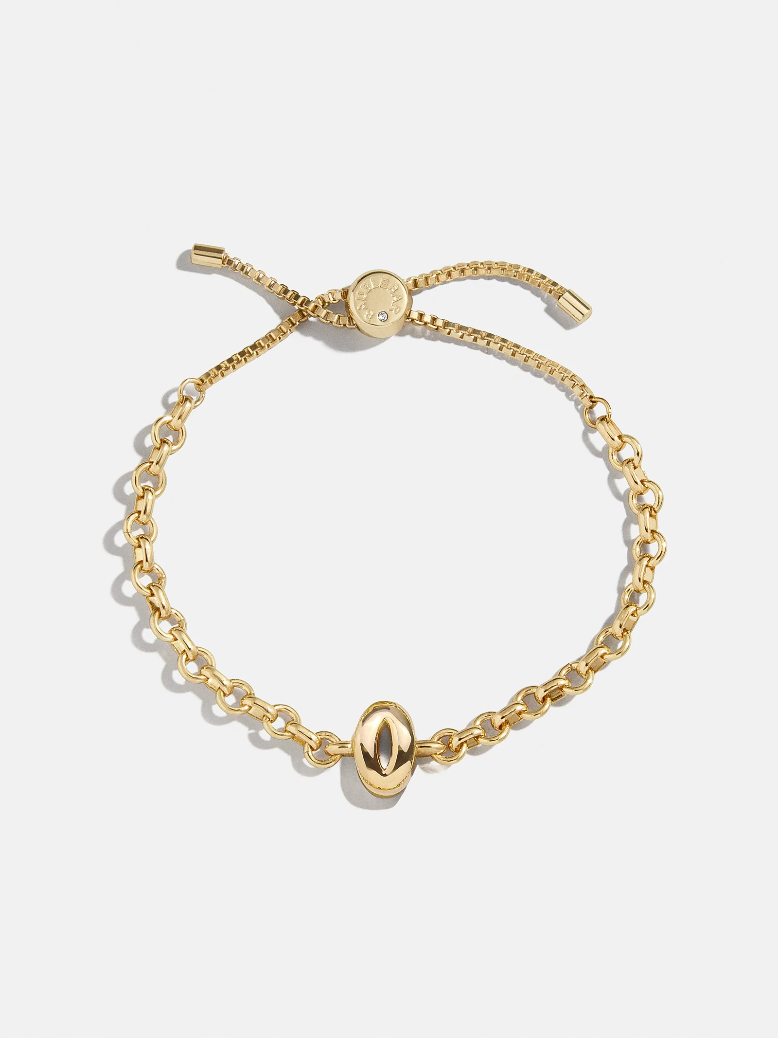 Chunky Bubble Initial Bracelet - Gold