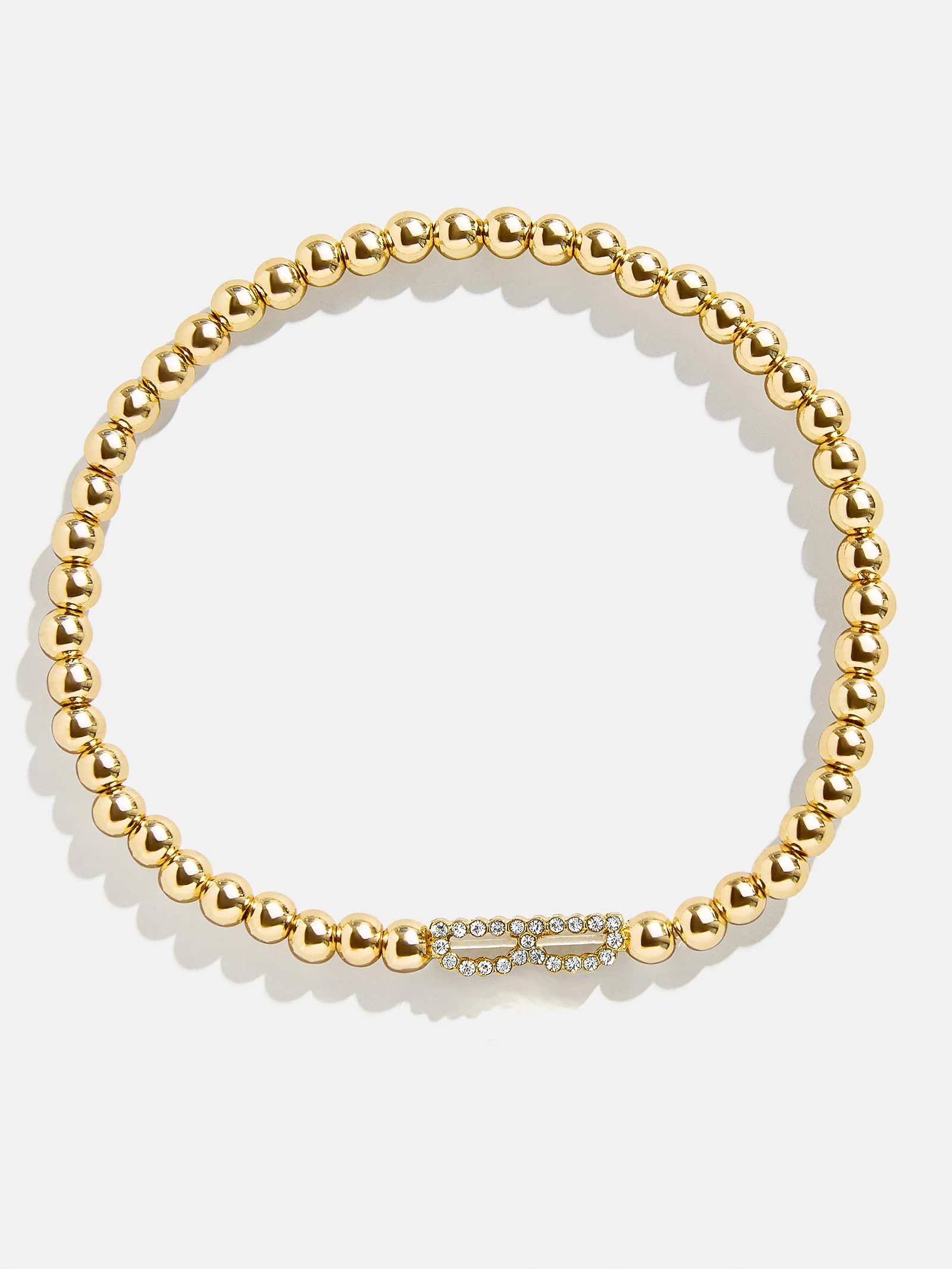 East West Initial Pisa Bracelet - Gold/Pavé