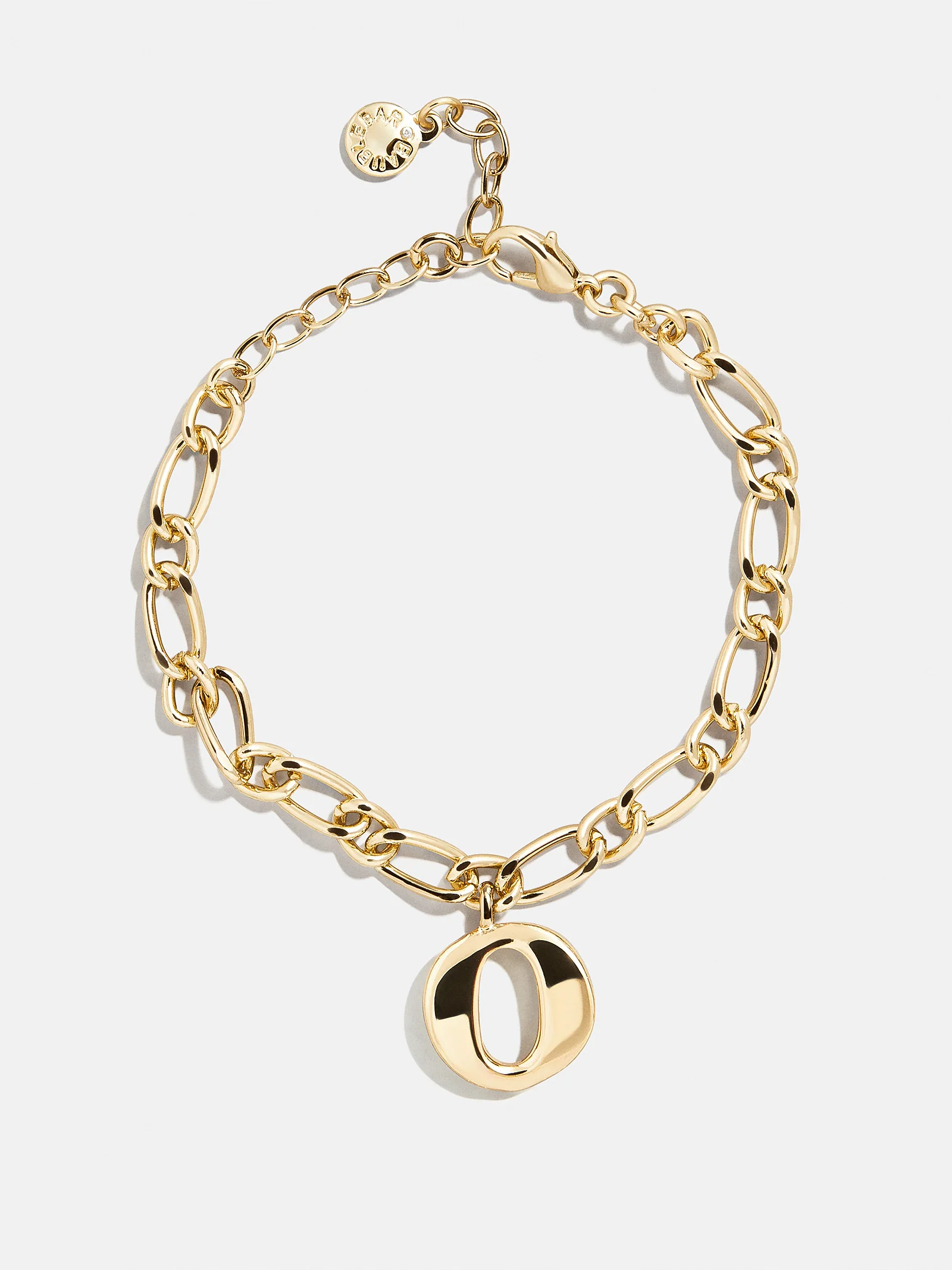 Chunky Charm Initial Bracelet - Gold