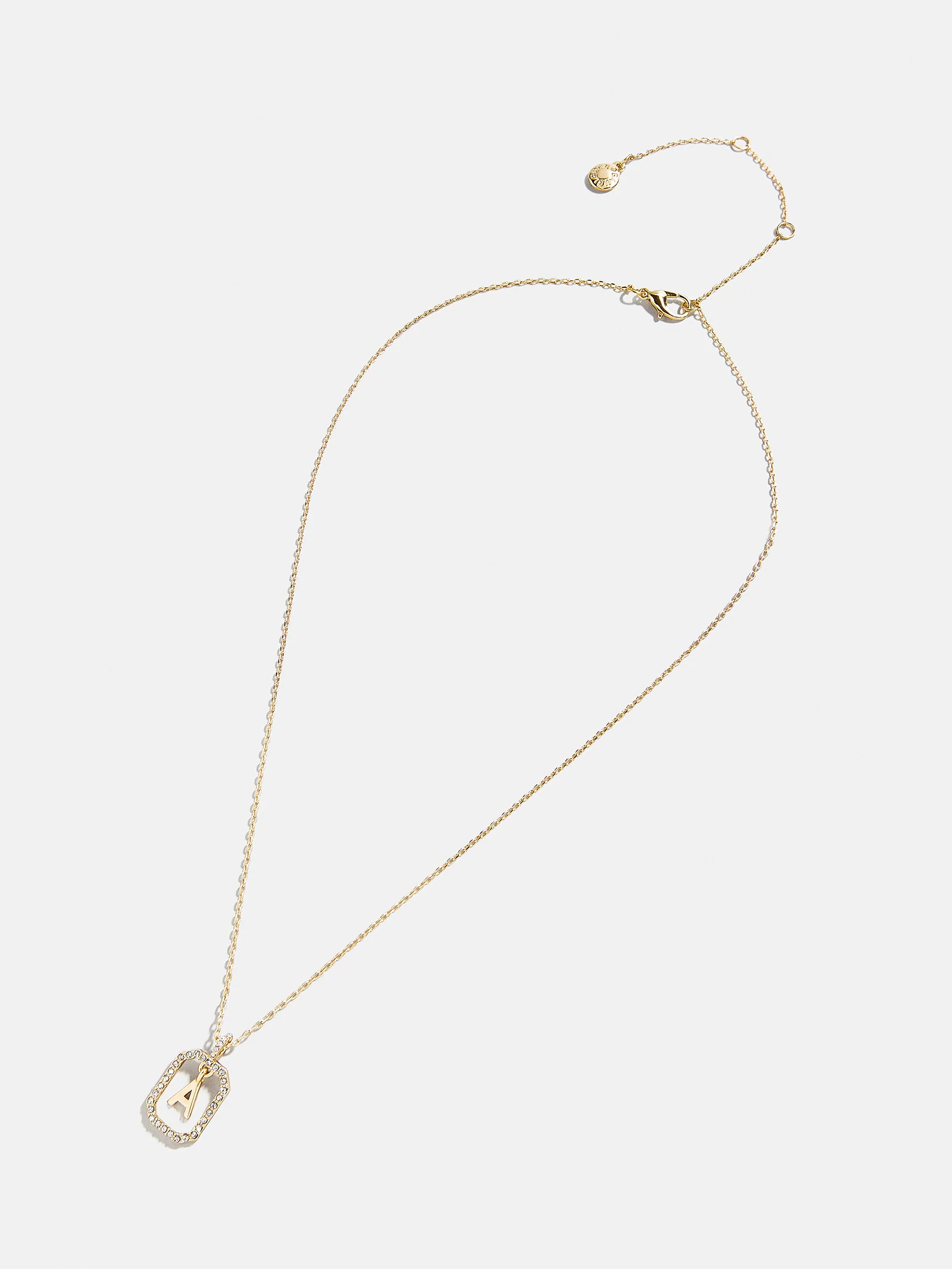 Alicia Initial Necklace - Gold/Pavé