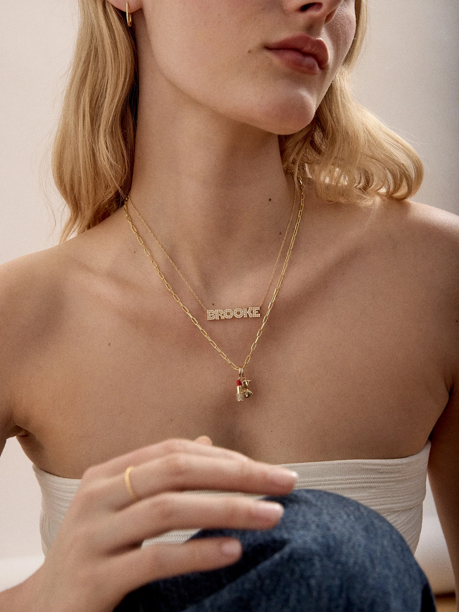 18K Gold Custom Nameplate Necklace - NYC