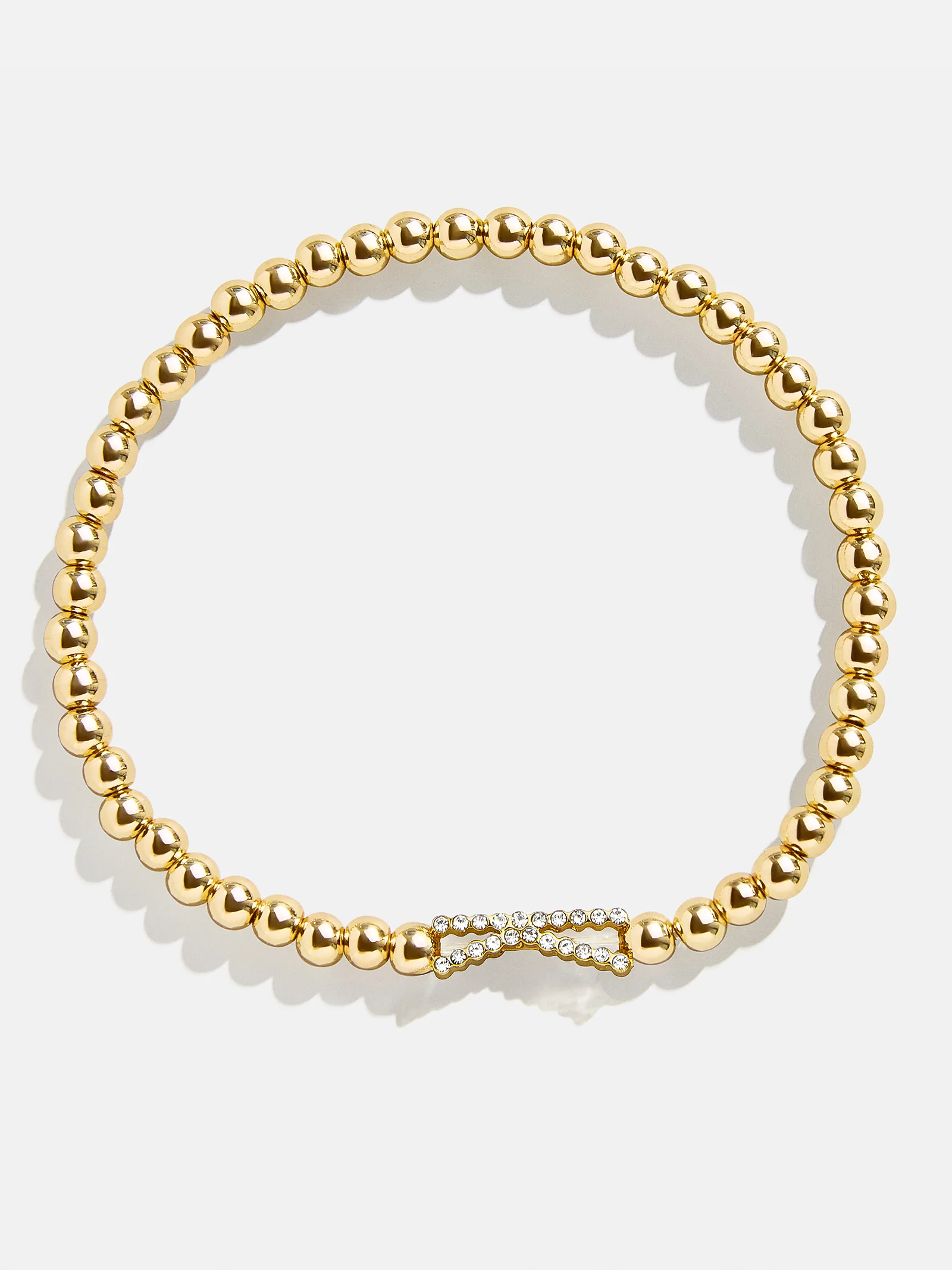 East West Initial Pisa Bracelet - Gold/Pavé