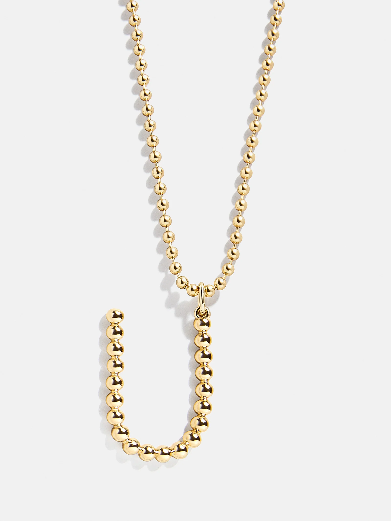 Oversized Initial Pisa Necklace - Gold