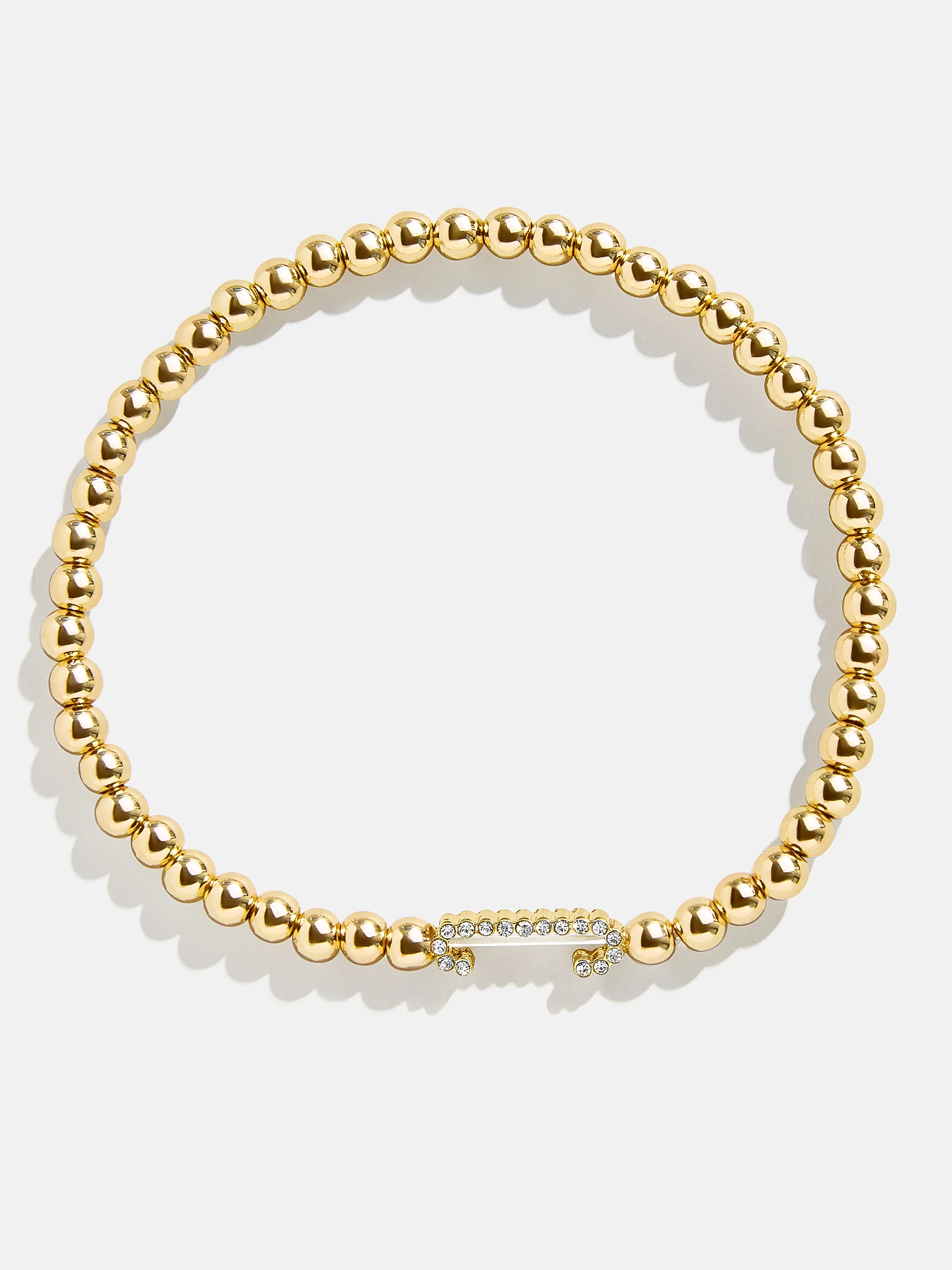 East West Initial Pisa Bracelet - Gold/Pavé