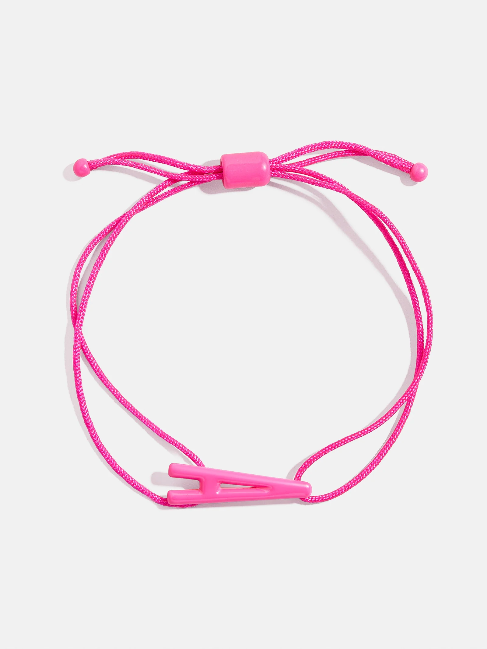 East West Initial Cord Bracelet - Hot Pink