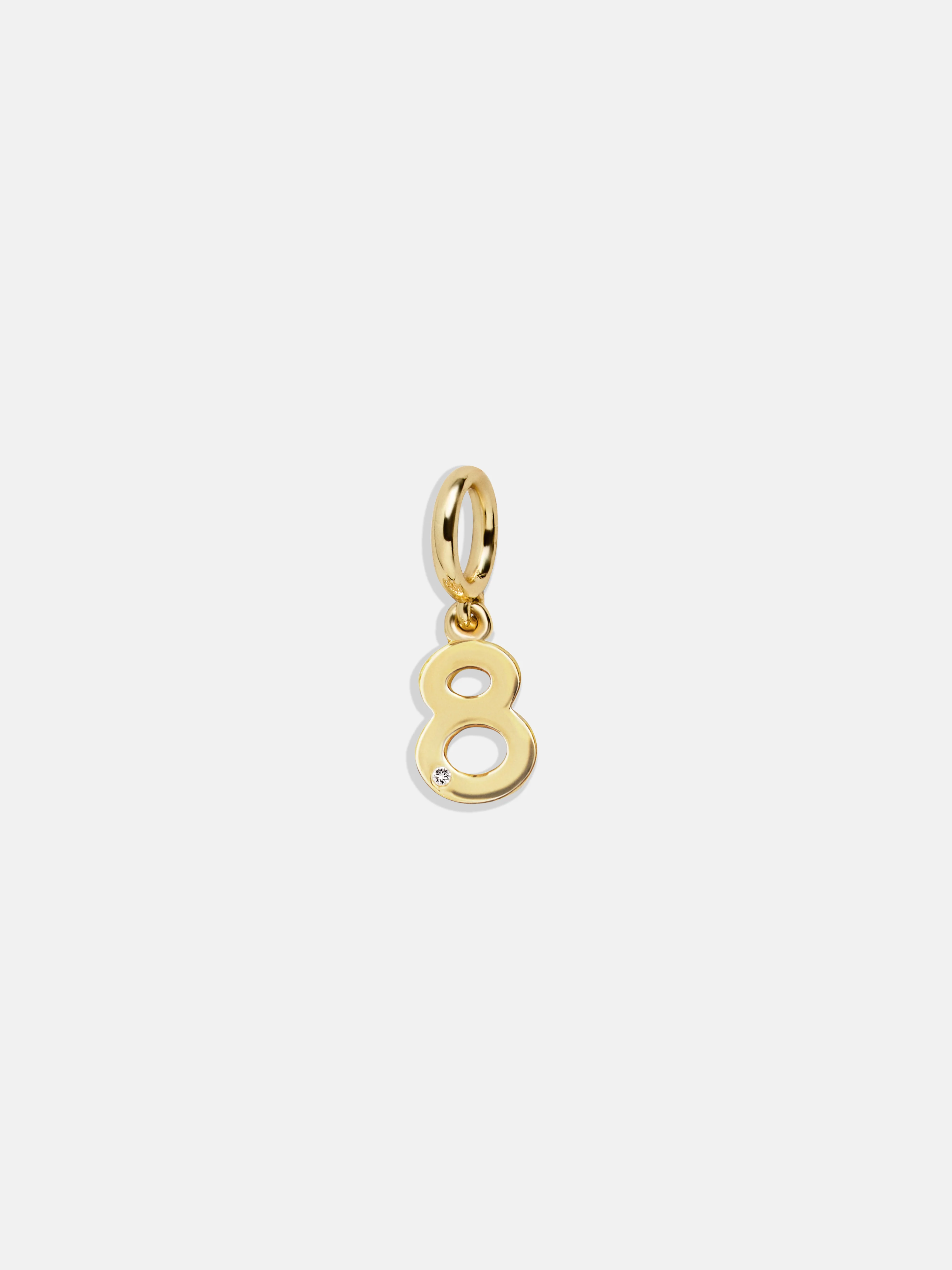 Gold Number Cluster Charm - 8