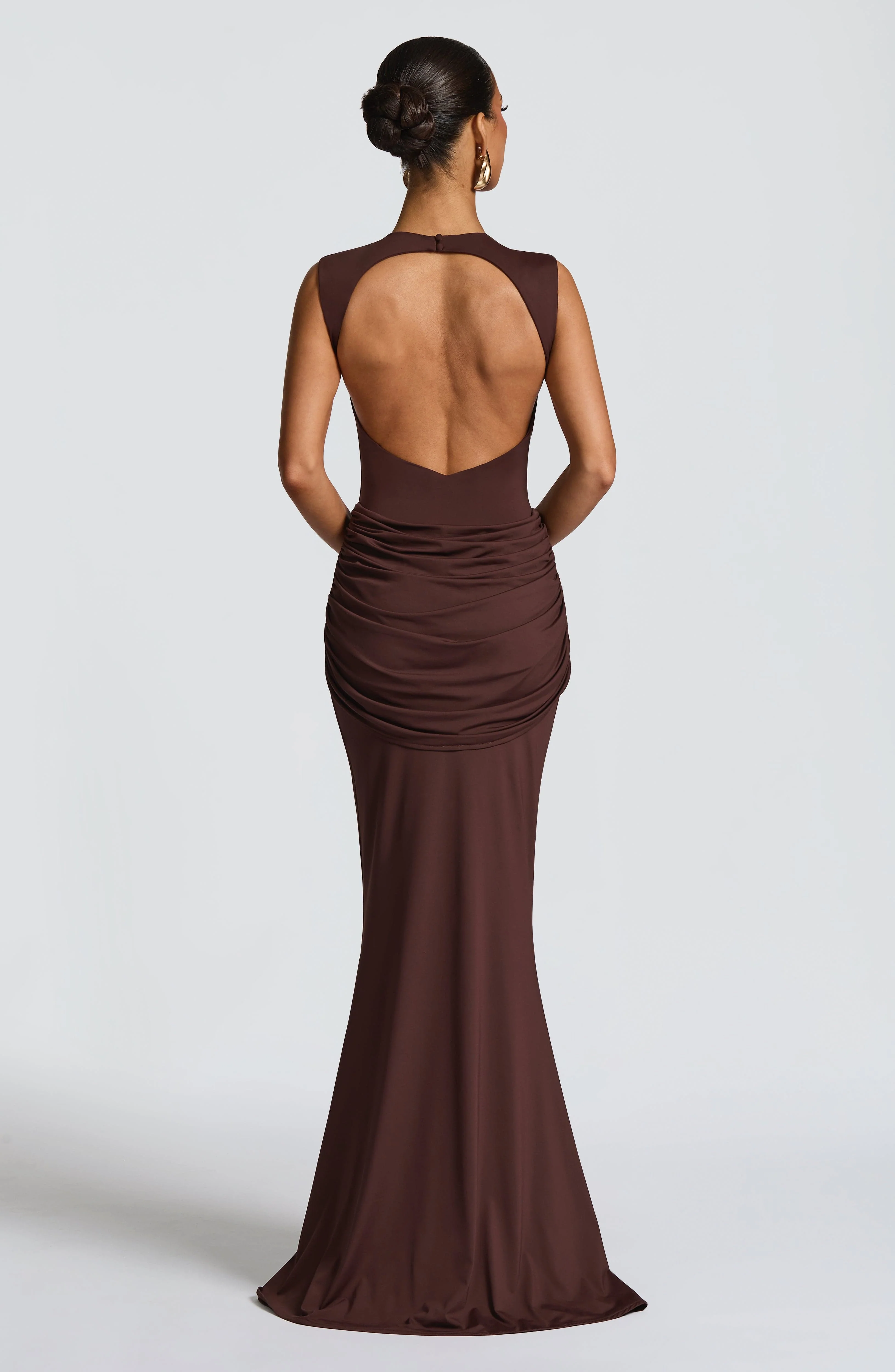 Lorenza Maxi Dress - Plum Brown