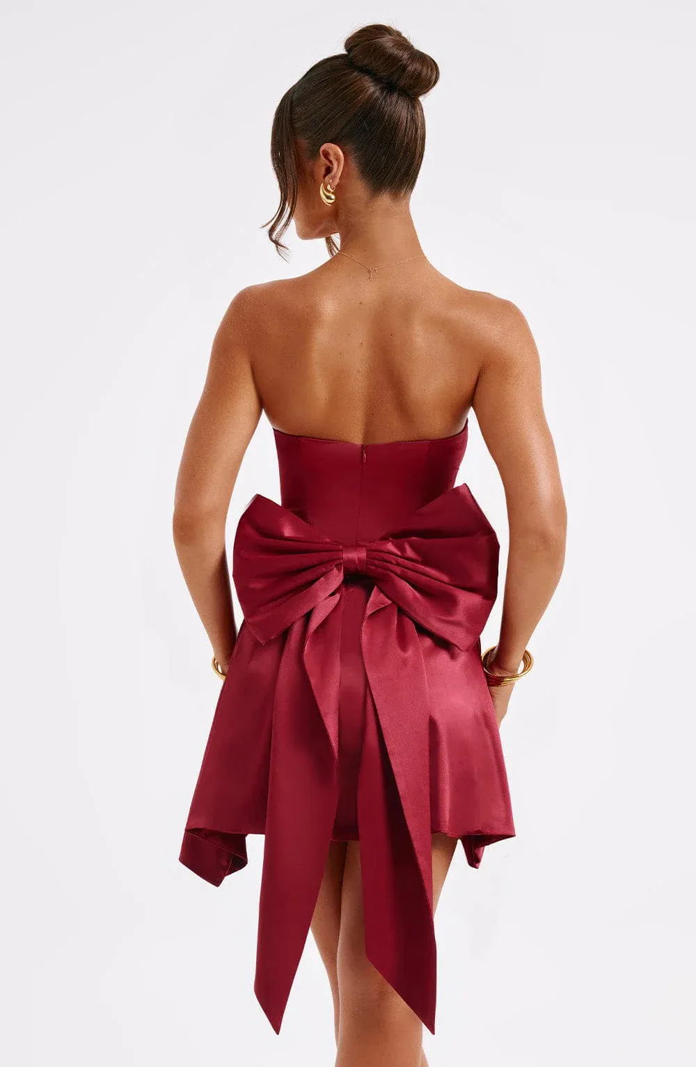 freja mini dress burgundy Freja Mini Dress - Burgundy
