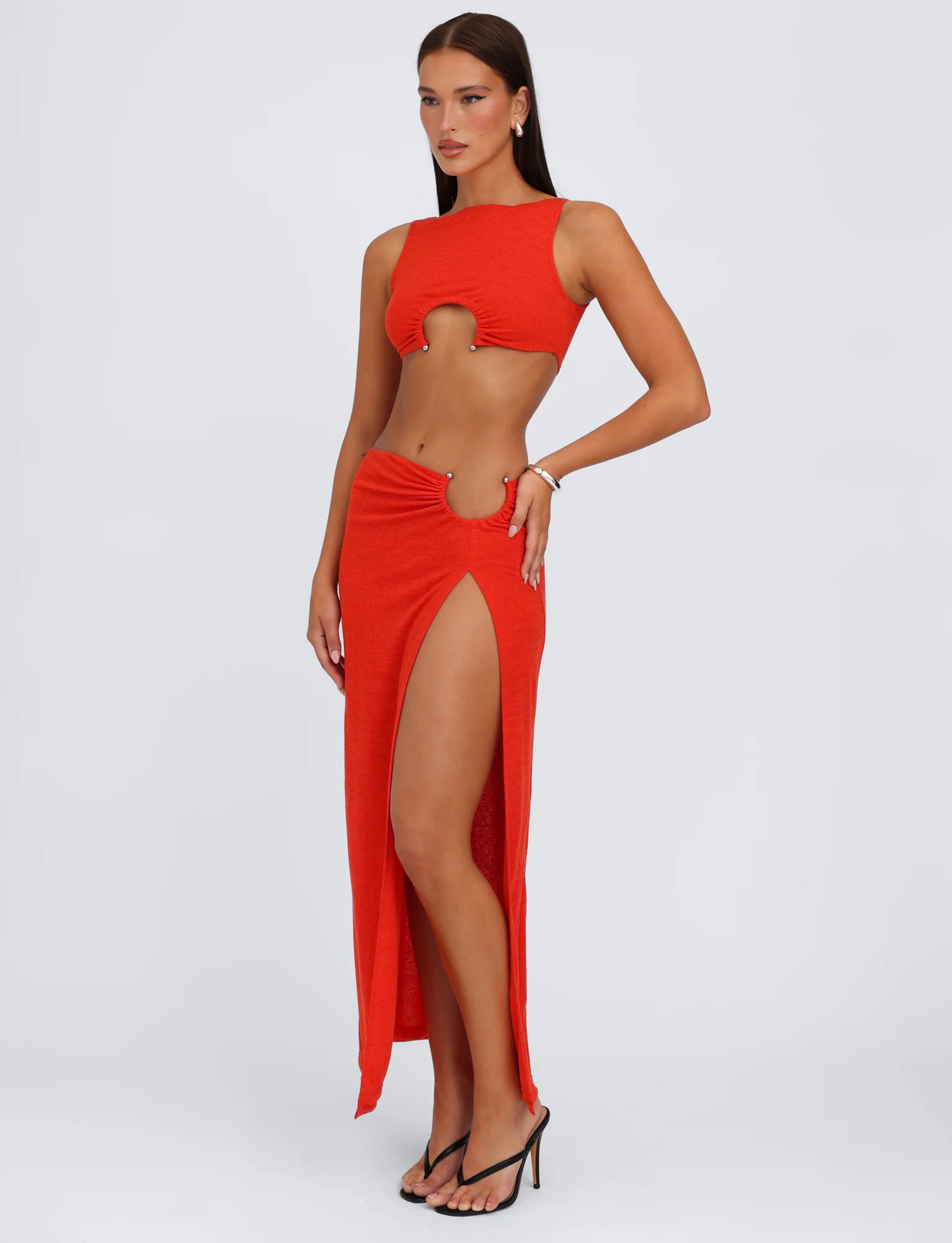 PAXTON SKIRT - RED : OMBRE