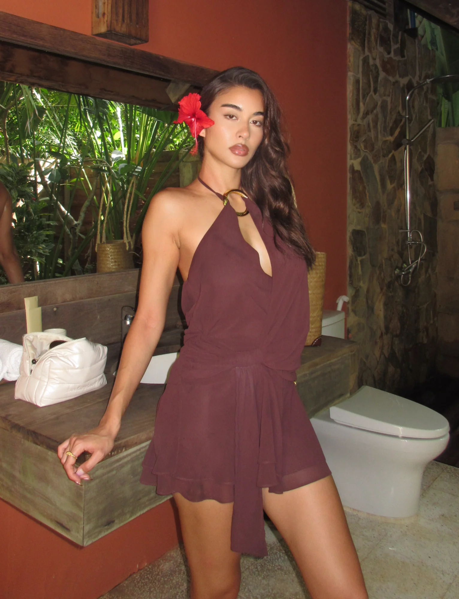 INDIGO MINI DRESS 2.0 - CHOCOLATE