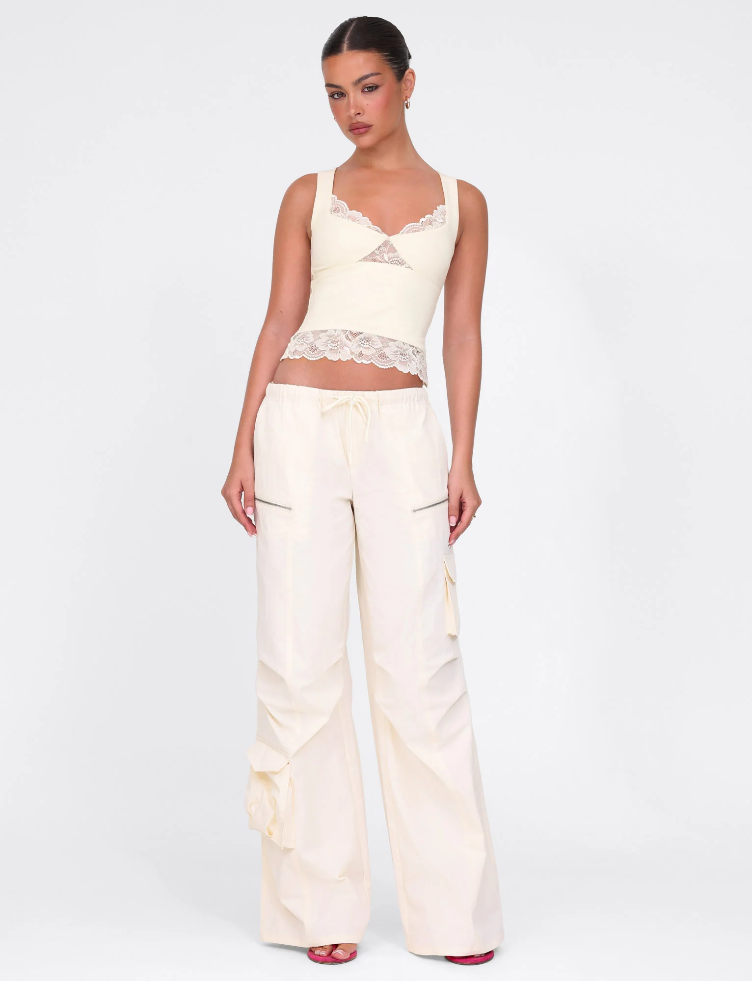 DIONE LACE TOP - YELLOW : BUTTER : SOFT BUTTER