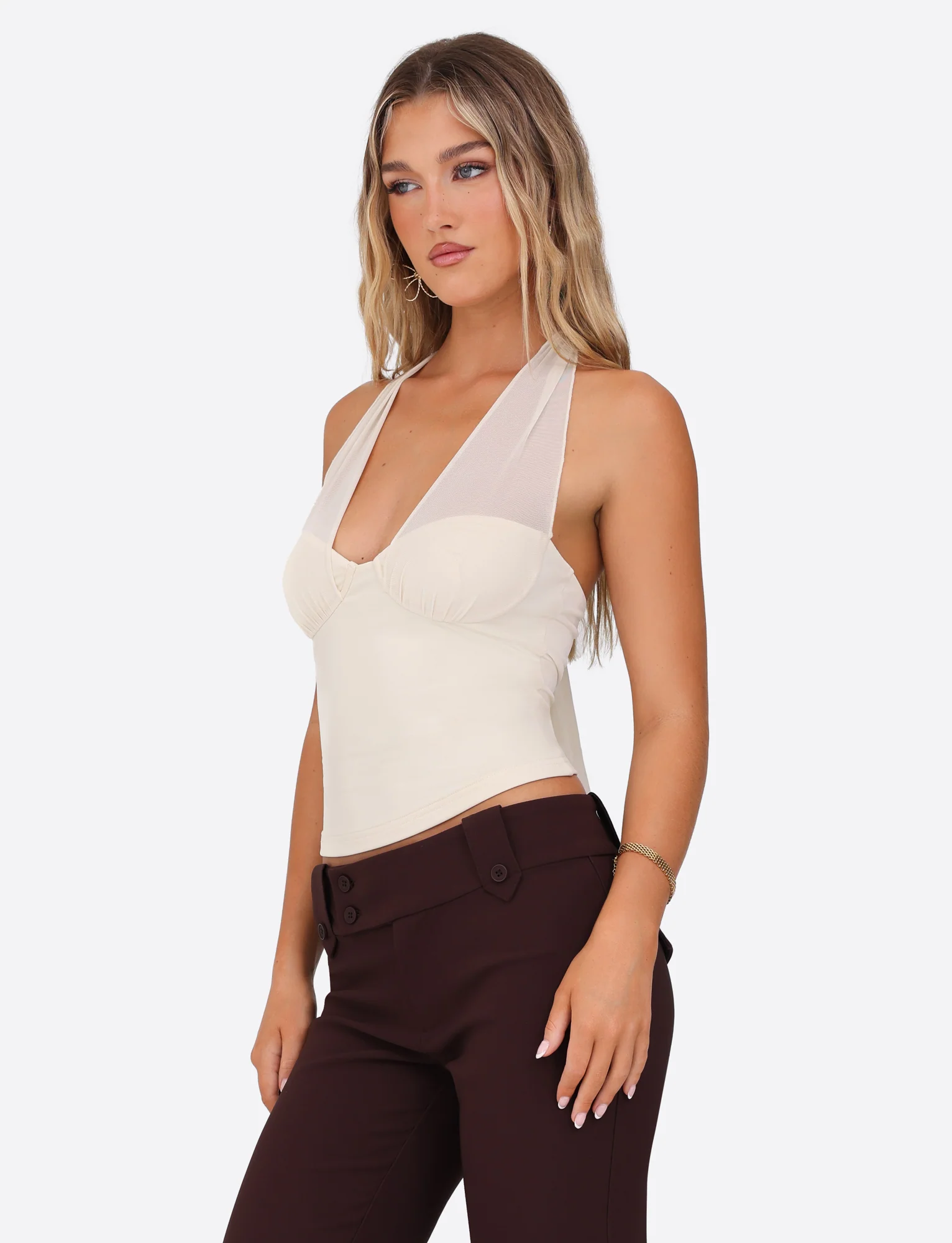 GRANGER TOP - WHITE : CREAM
