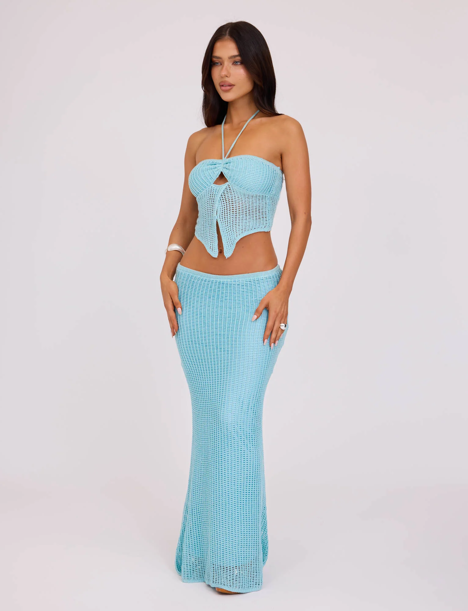 SHAH TOP - BLUE : PALE BLUE : PASTEL BLUE