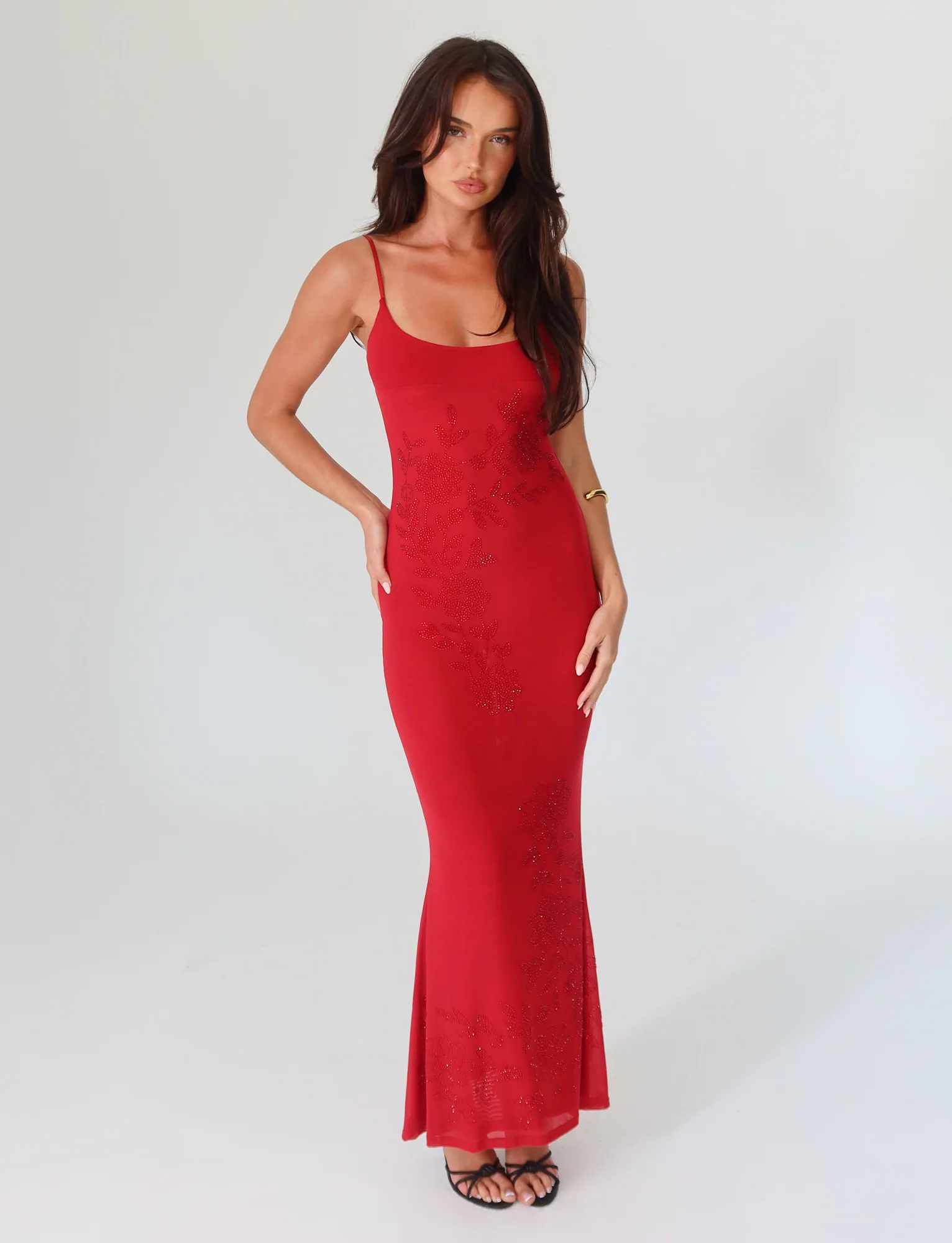 OCTAVIA MAXI DRESS - RED : CHERRY RED